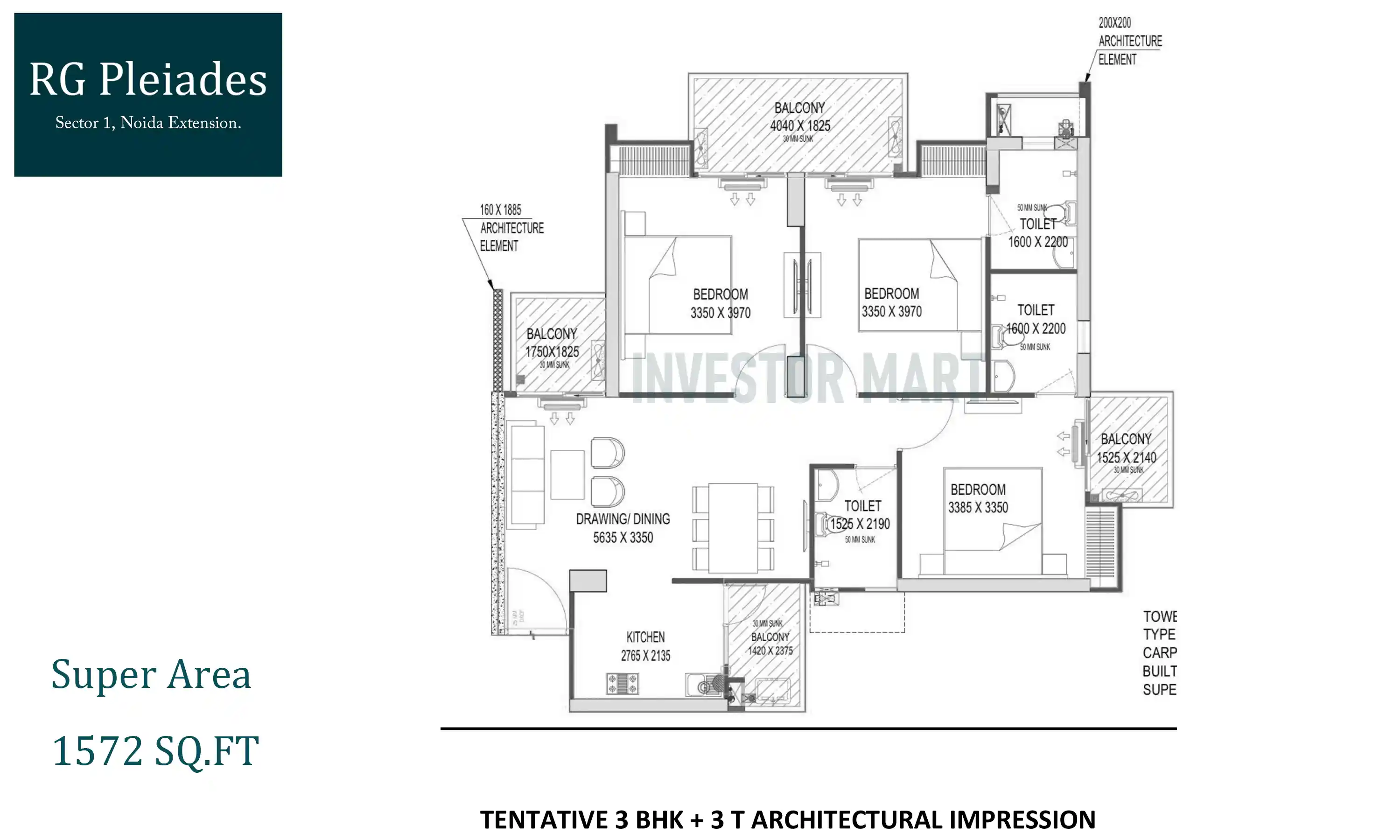 1572 Sqft