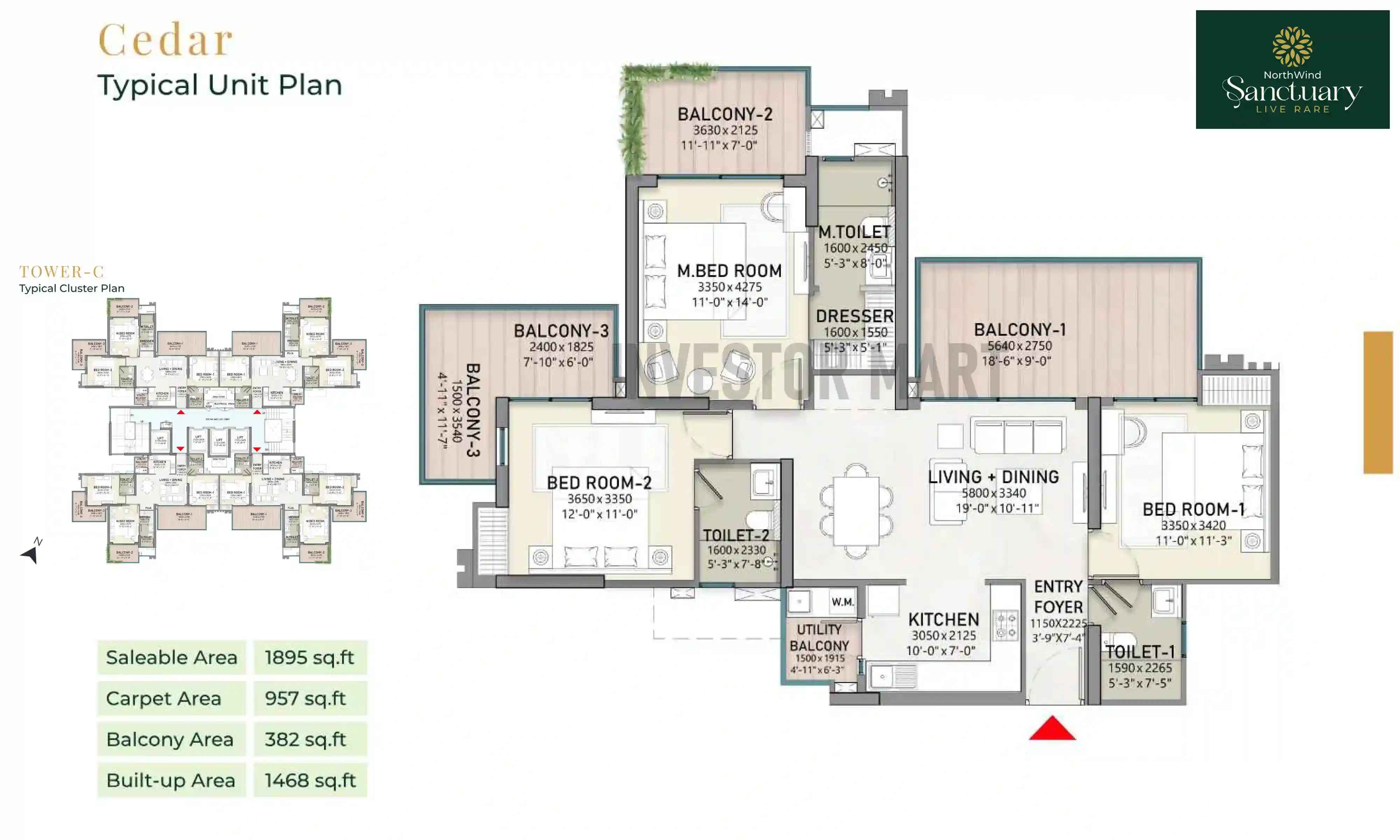 1895 Sqft