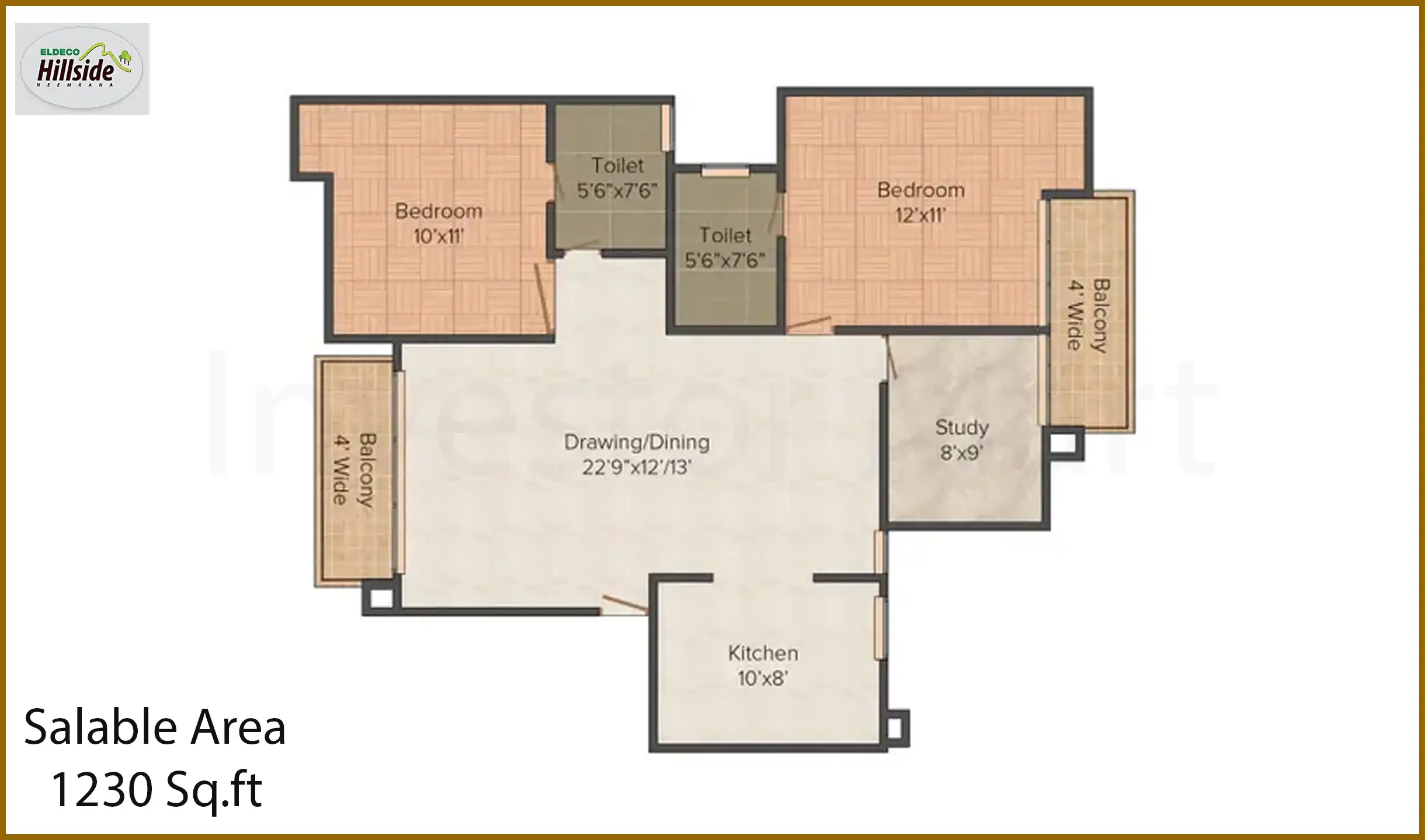 1230 Sqft