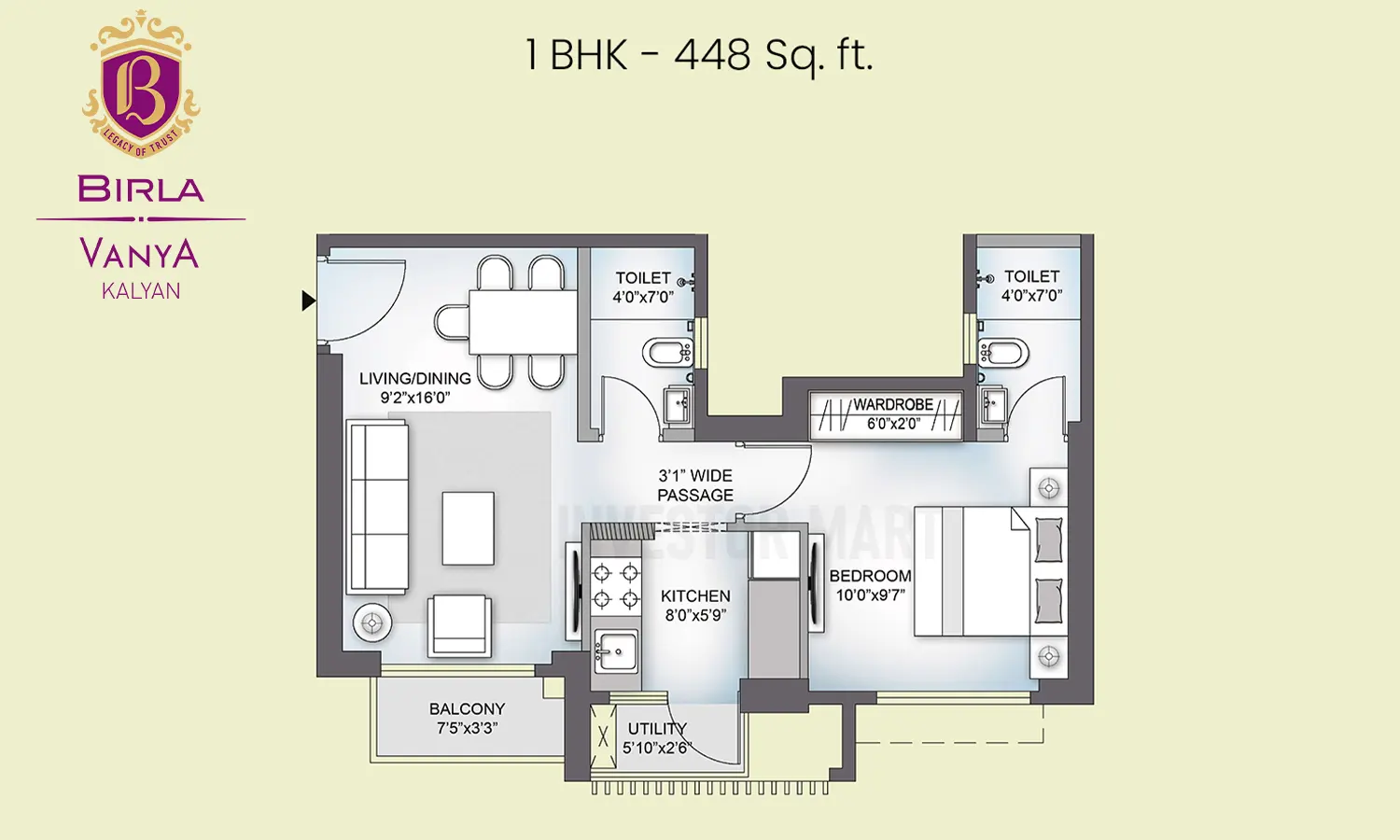 448 Sqft