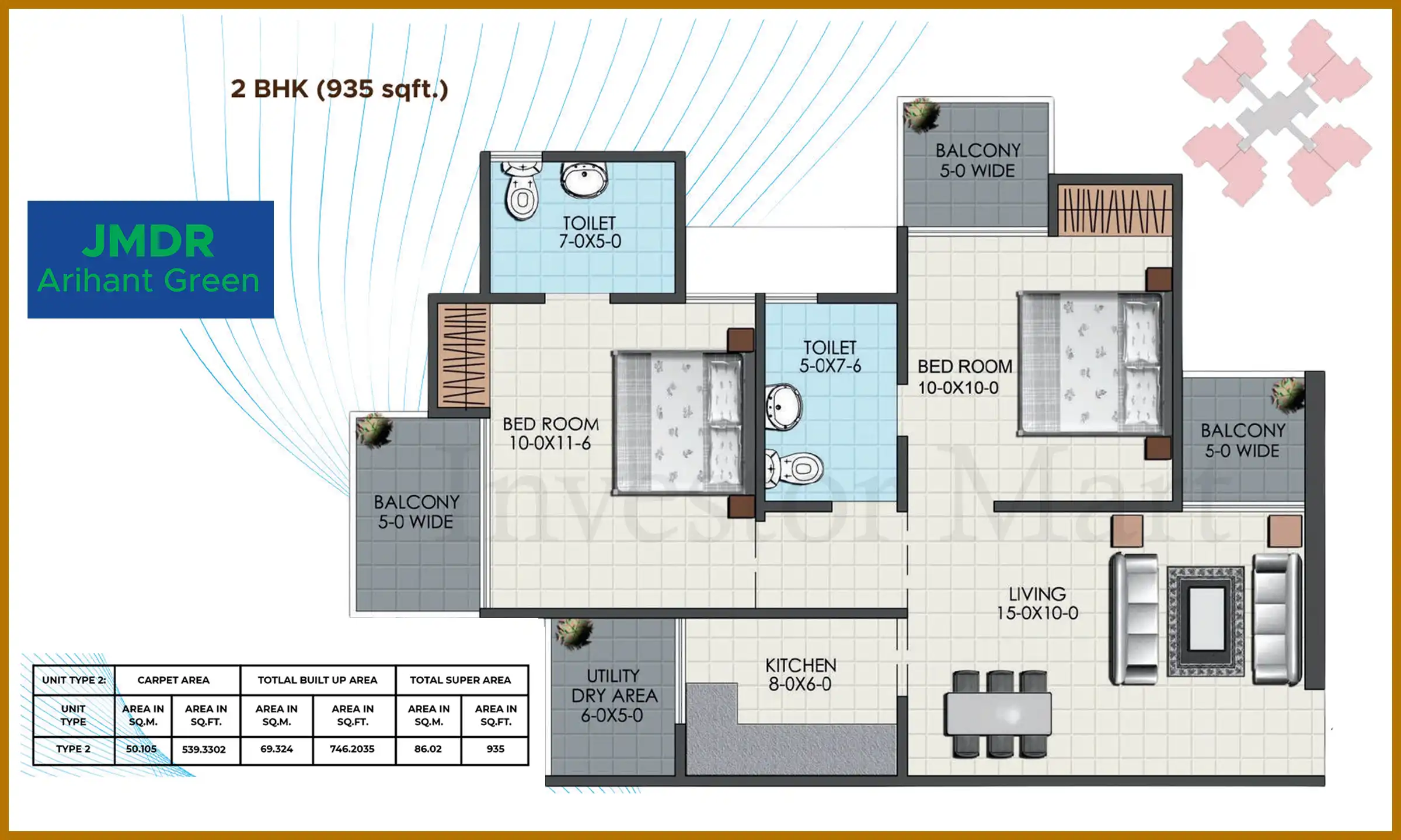 935 Sqft