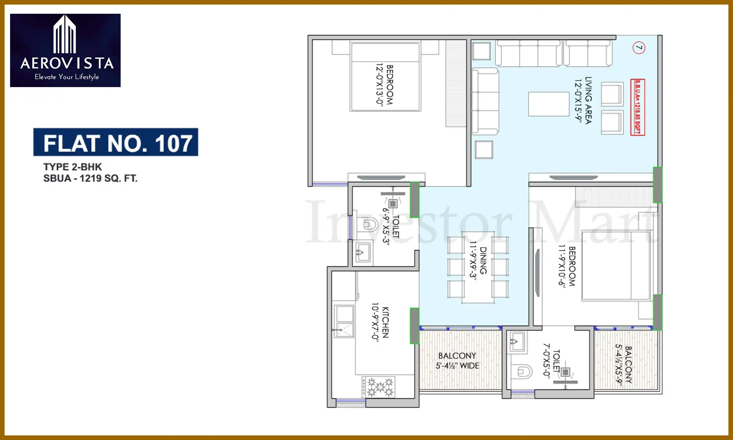 1219 Sqft