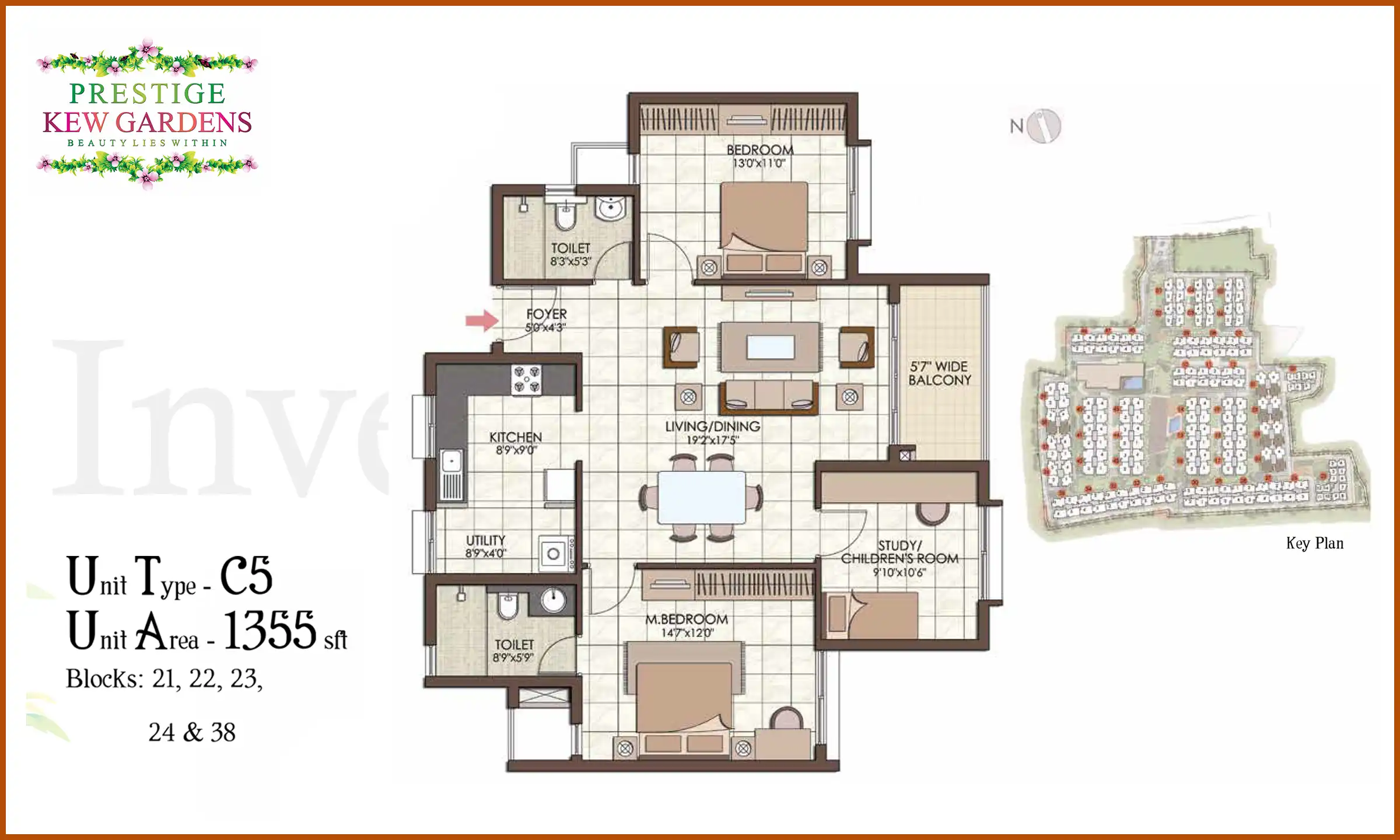 1355 Sqft