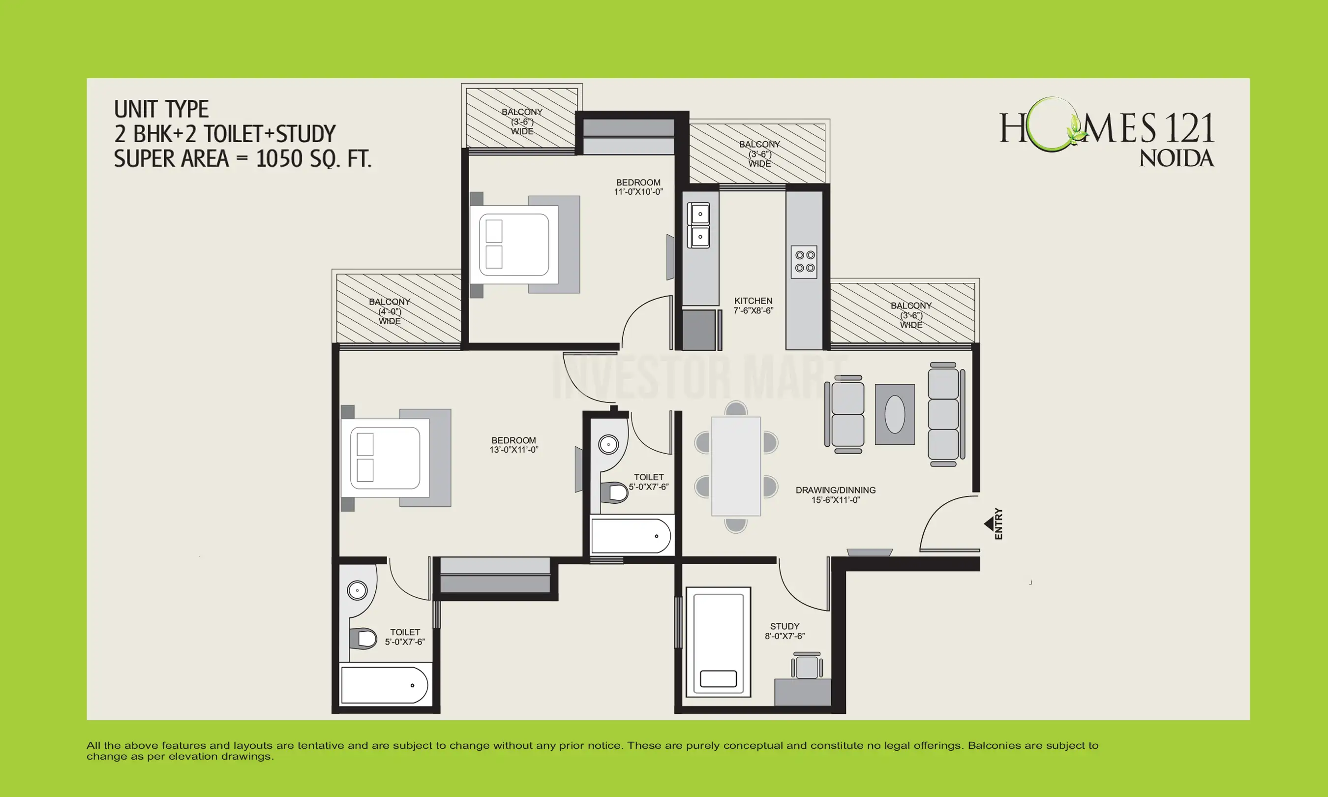 1050 Sqft