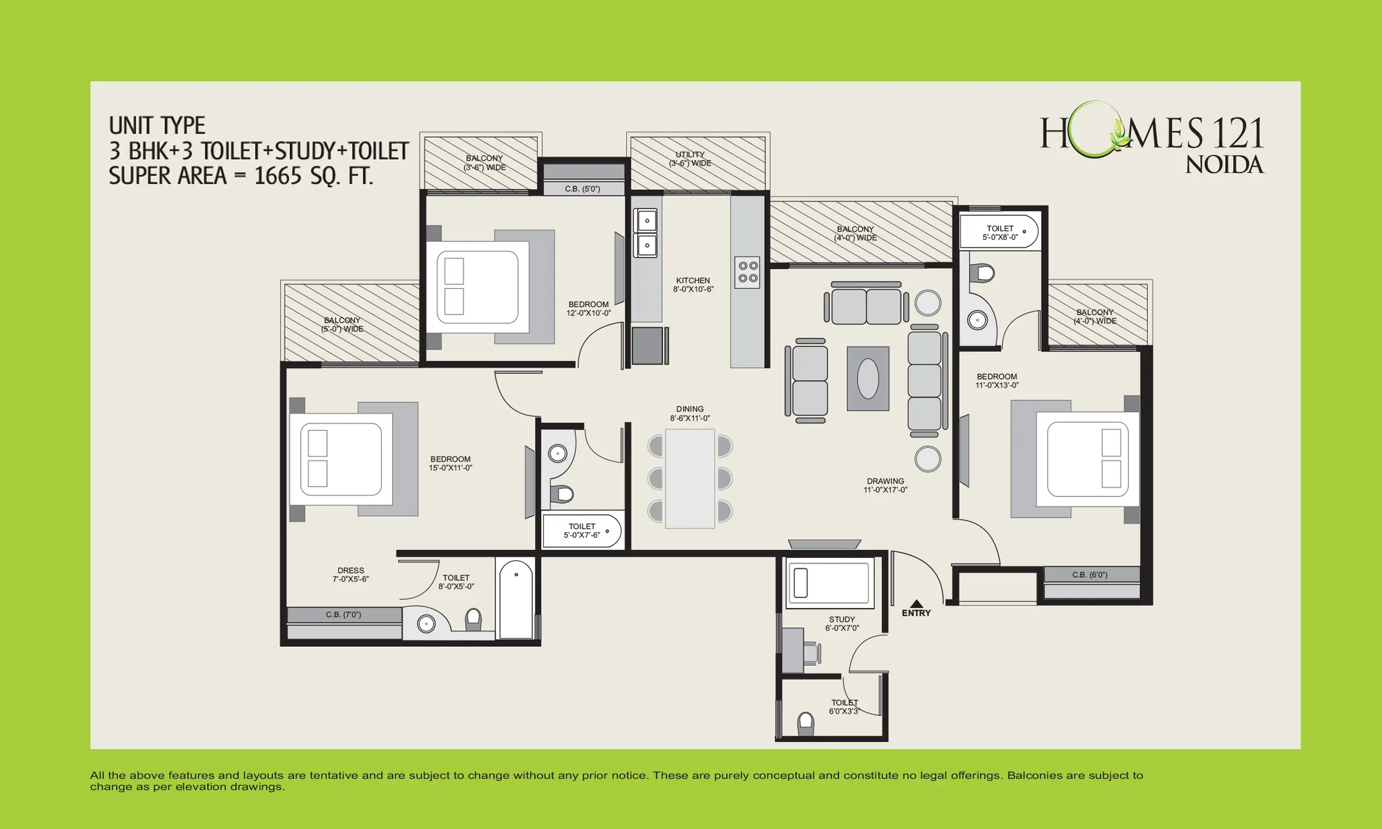 1665 Sqft