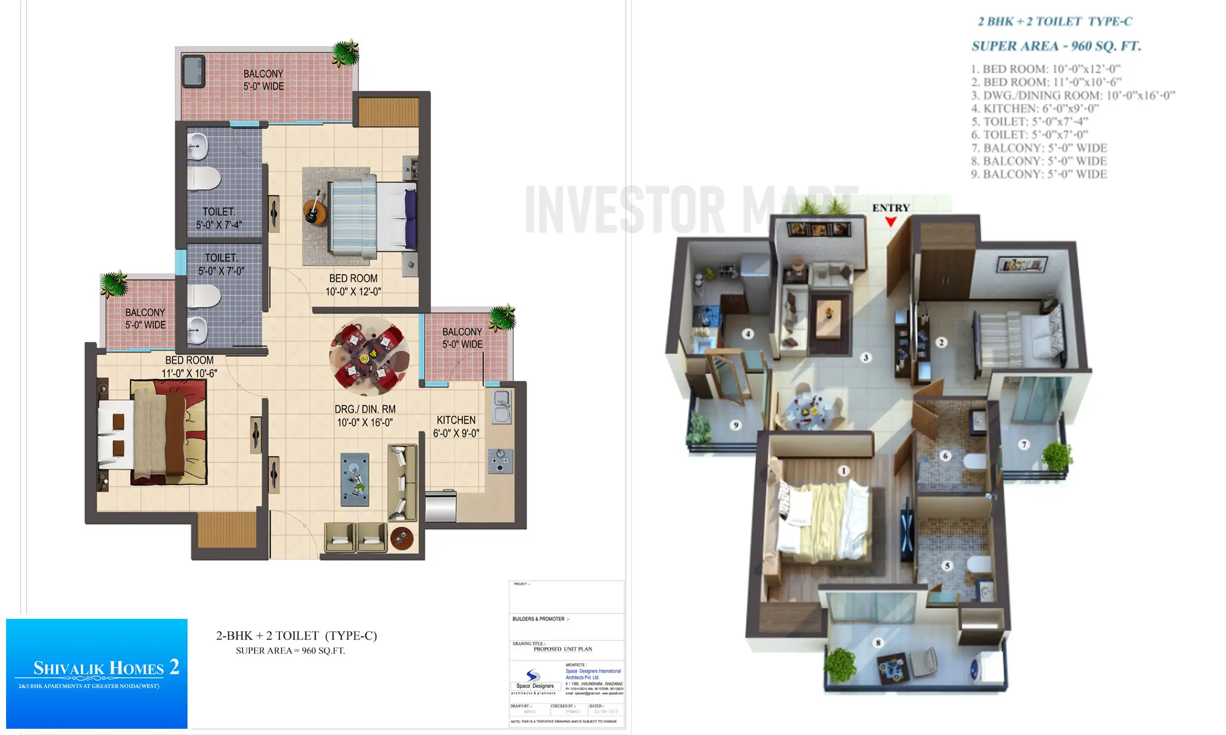 960 Sqft
