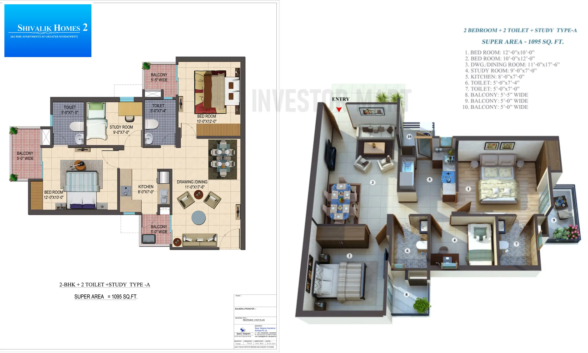 1095 Sqft