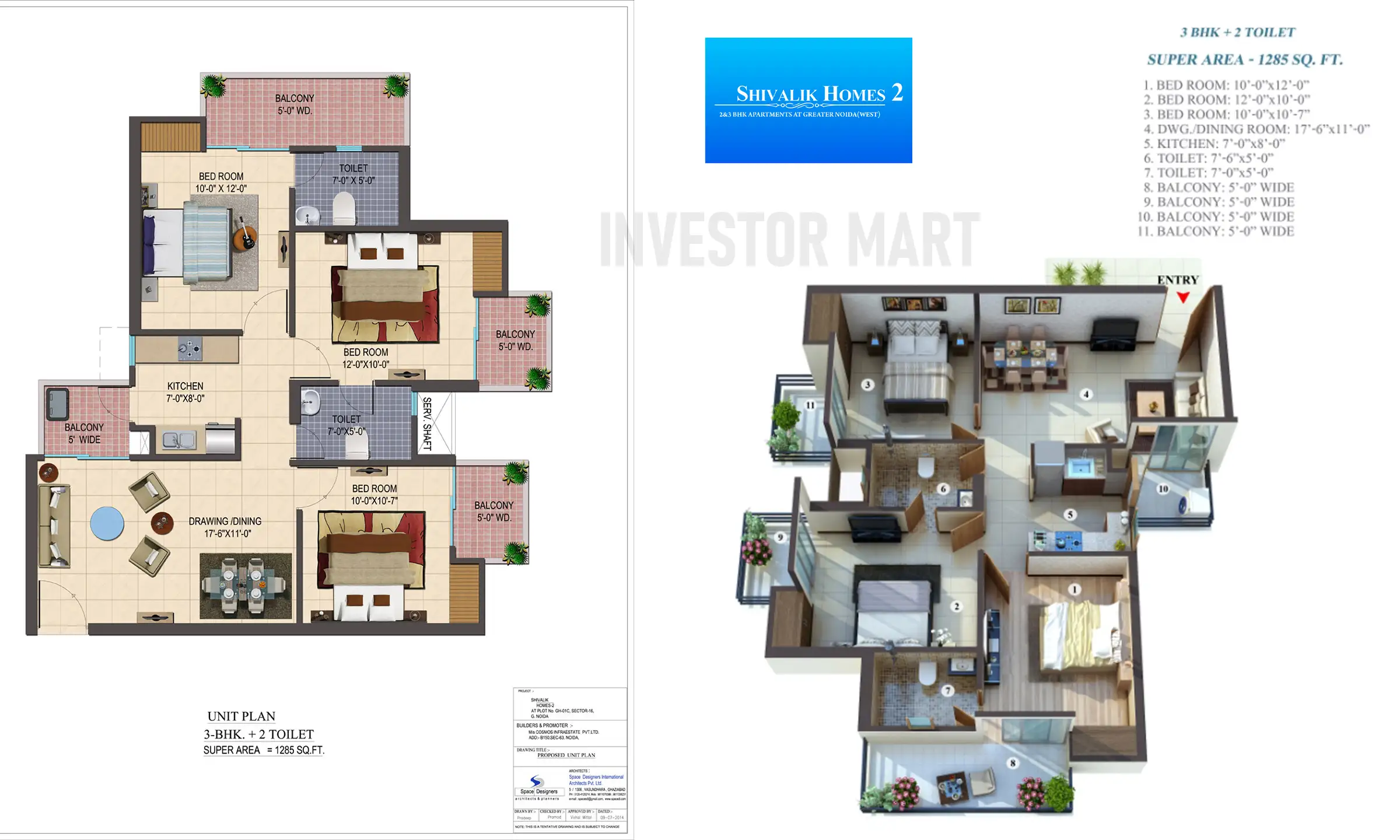 1285 Sqft