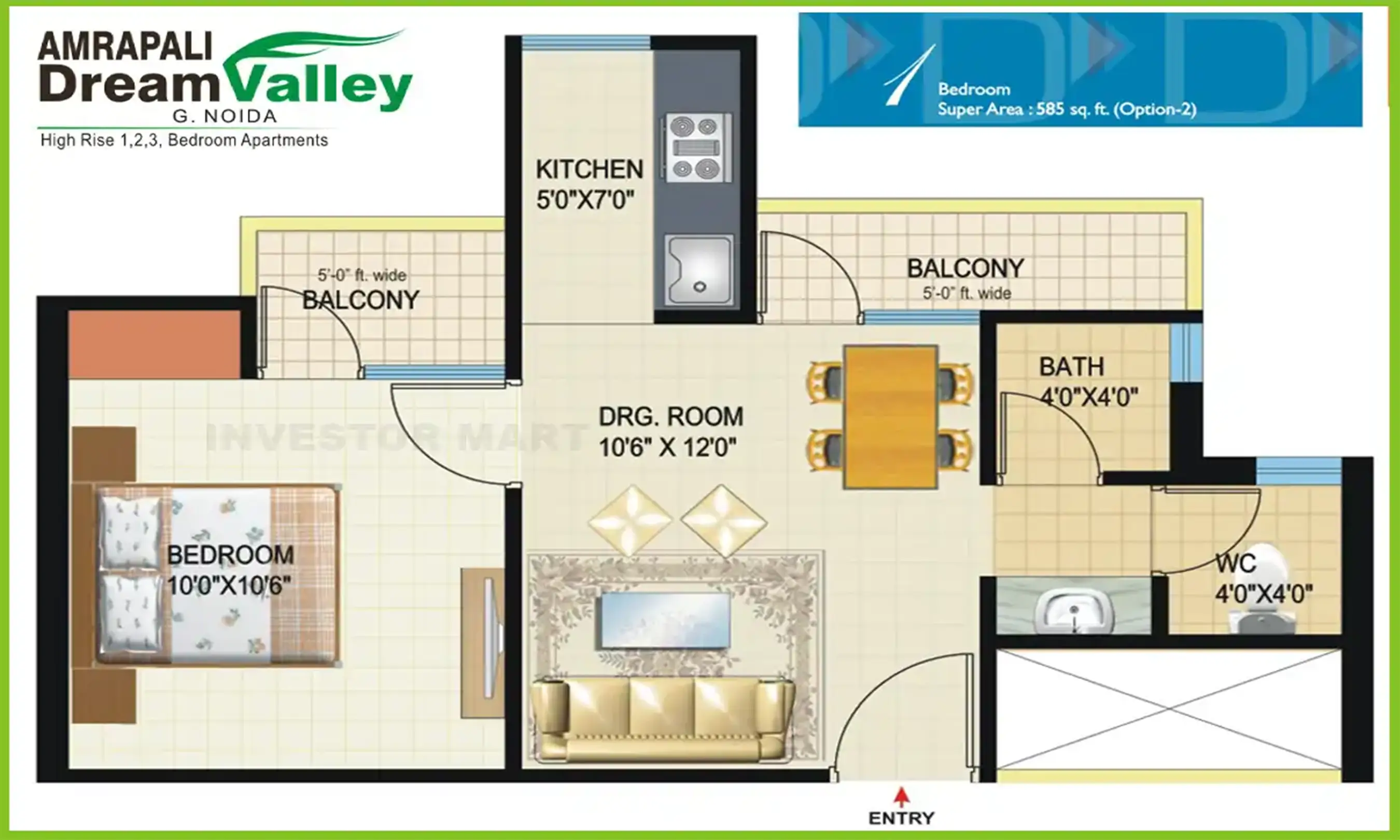 585 Sqft