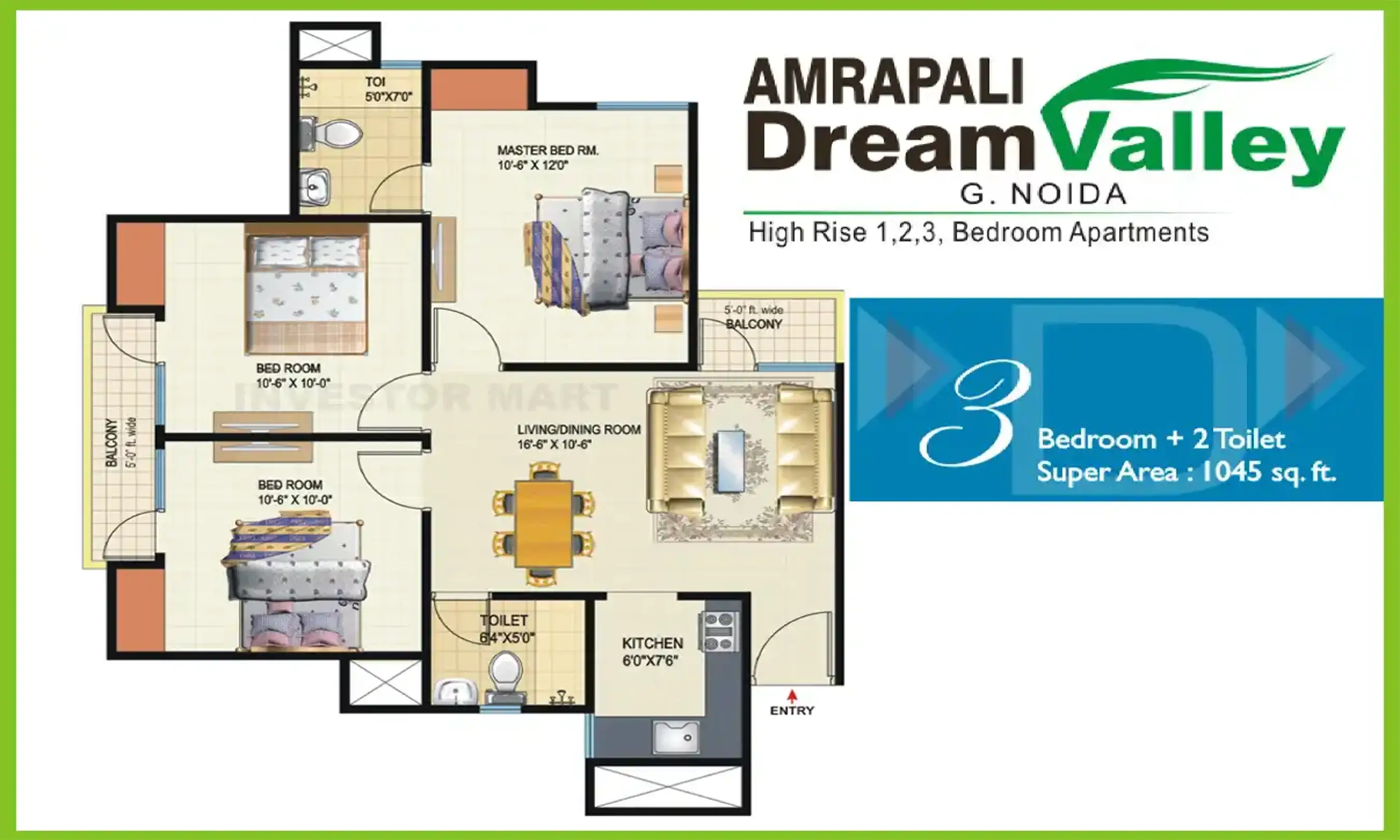 1045 Sqft
