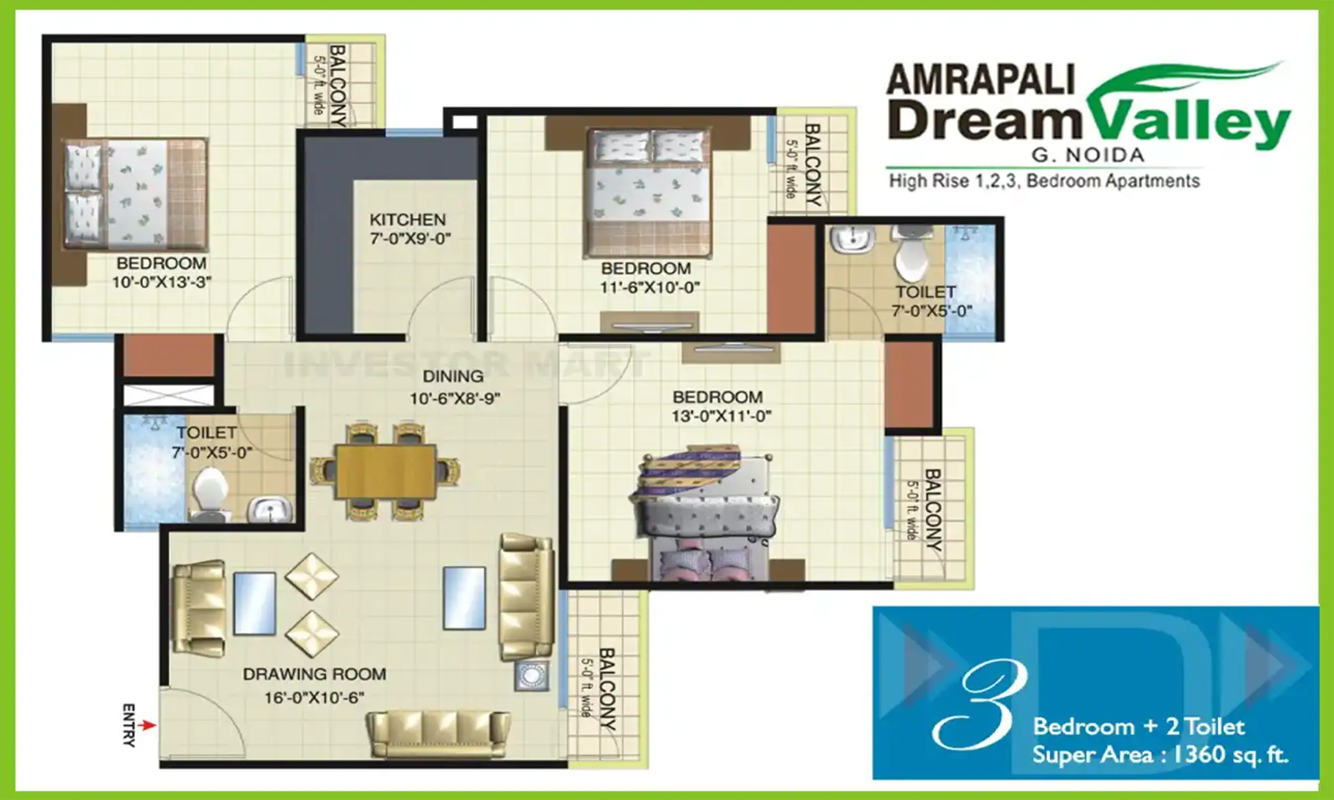 1360 Sqft