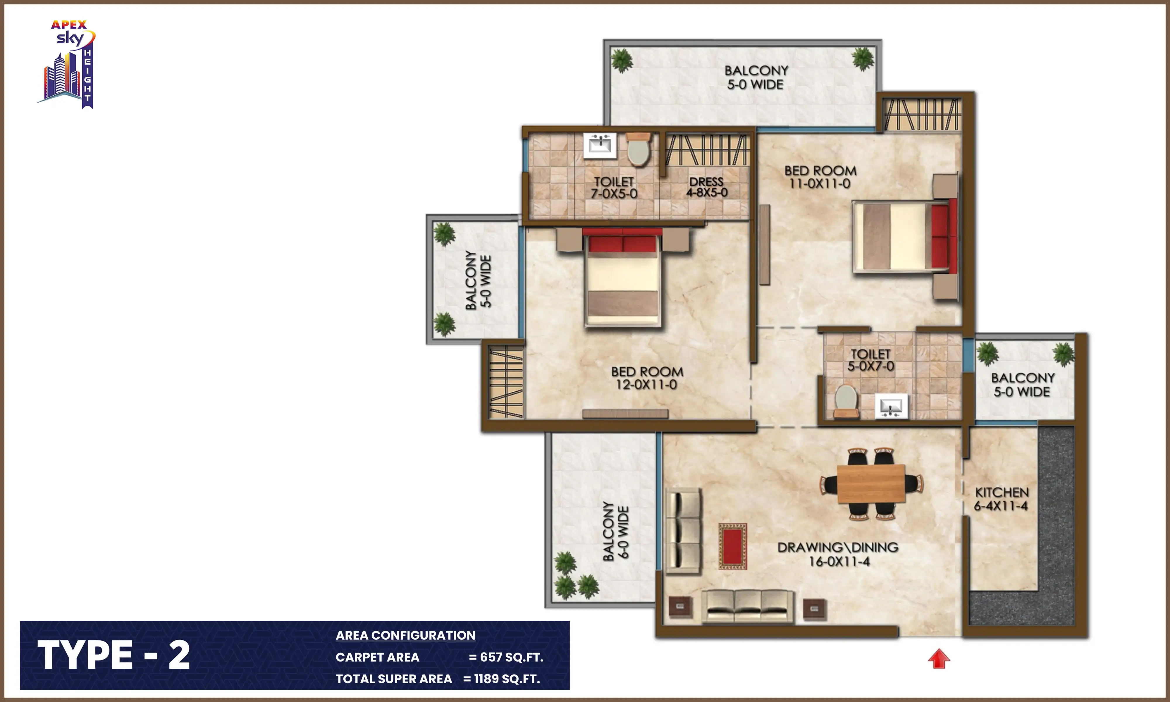 1189 Sqft