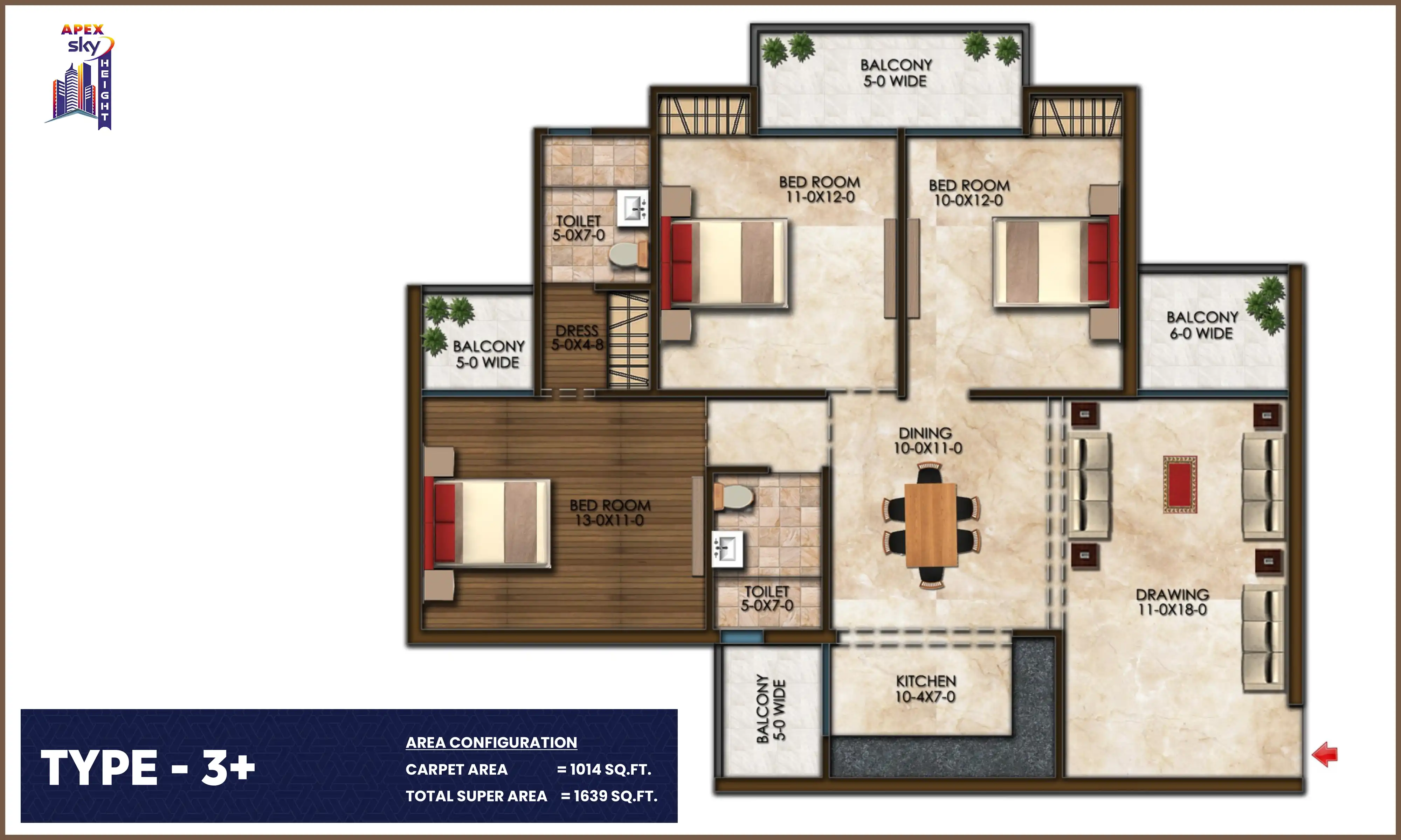 1639 Sqft