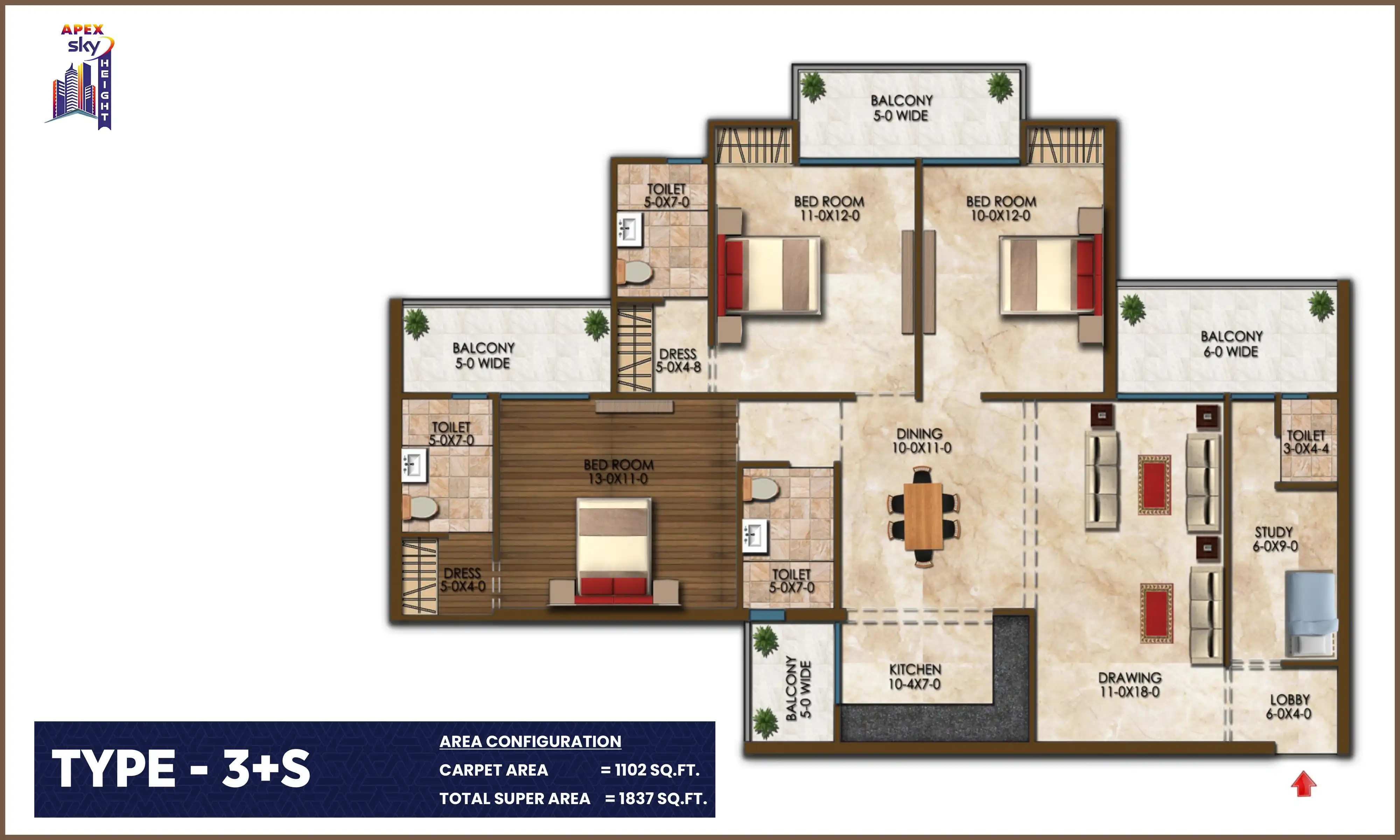 1837 Sqft