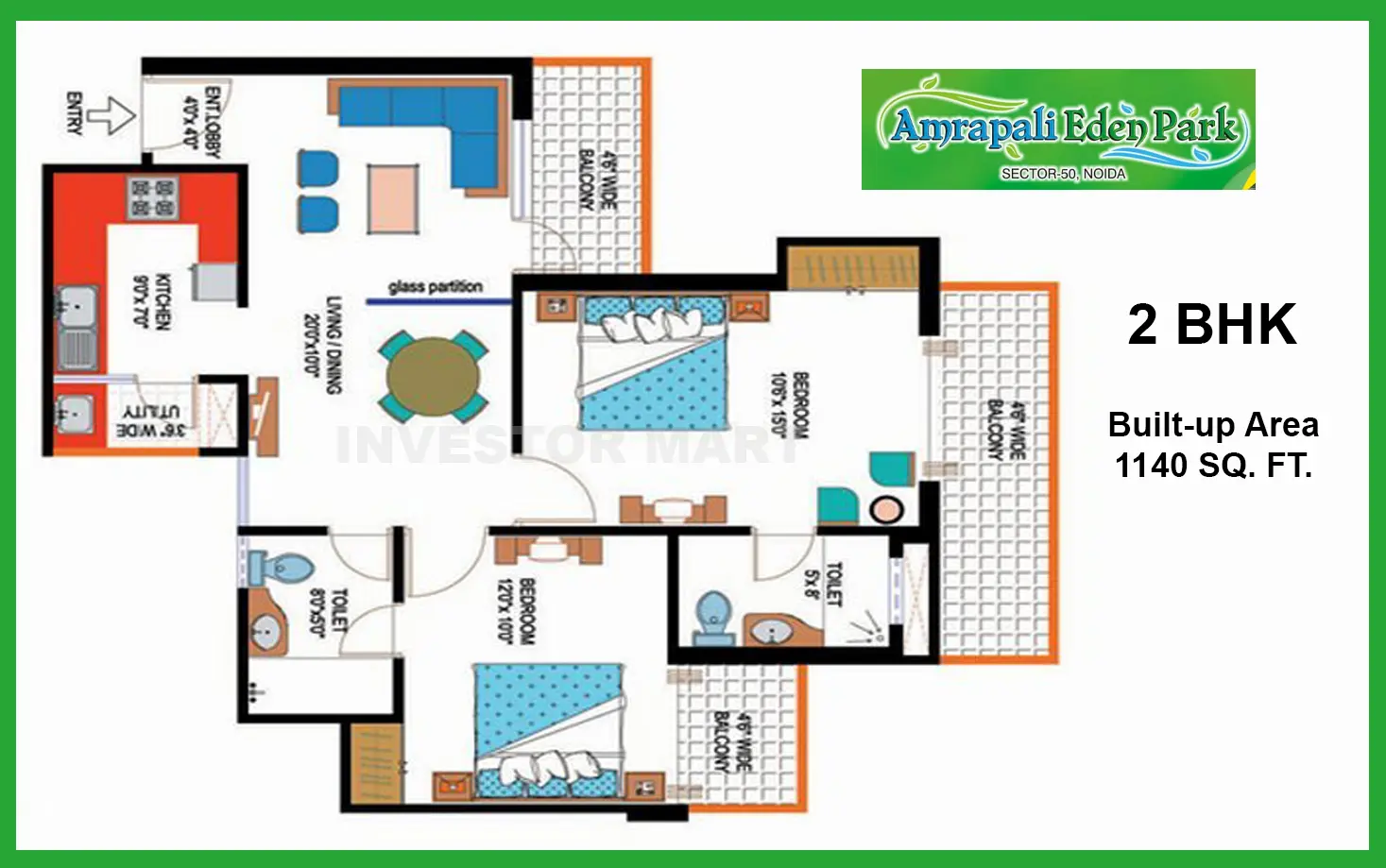 1140 Sqft