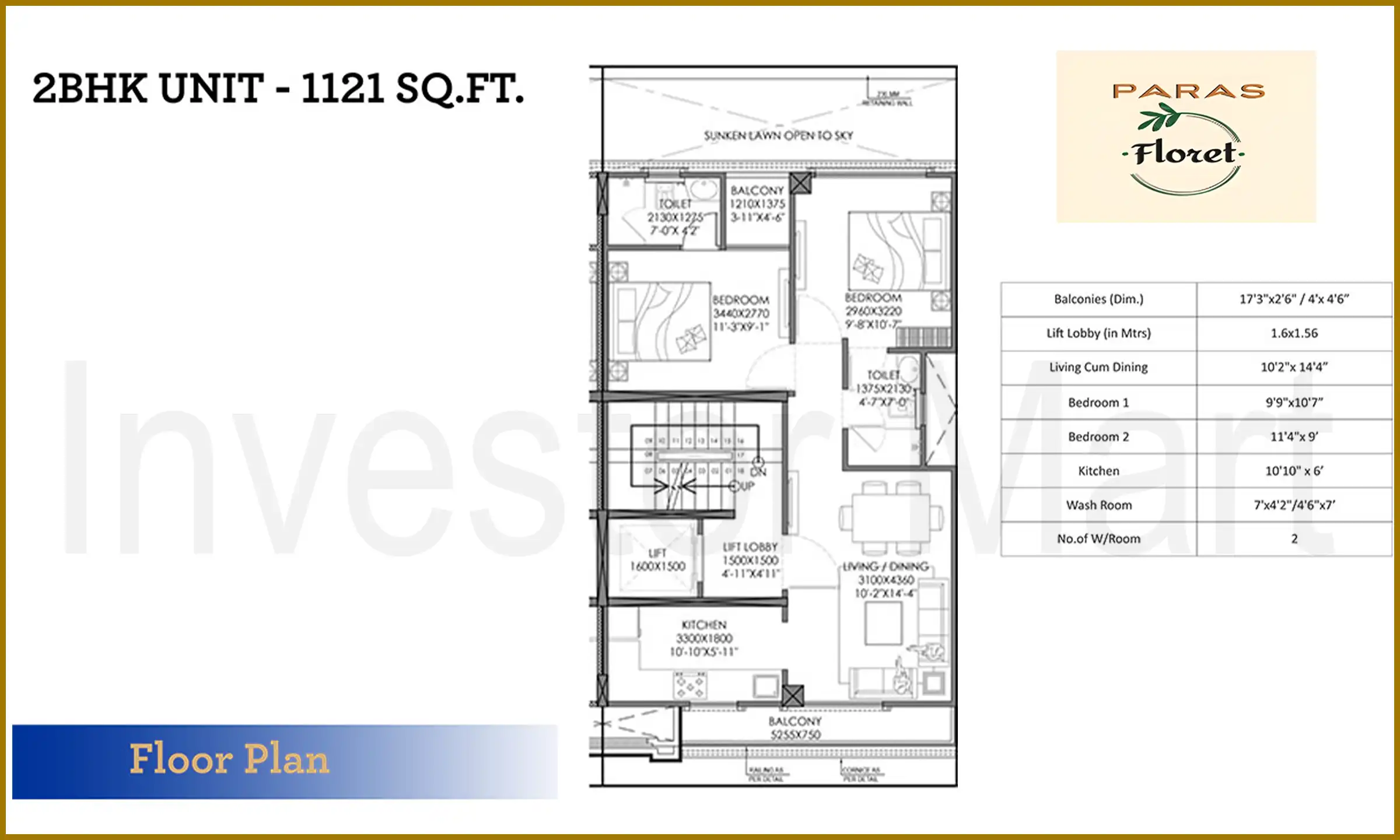 1121 Sqft