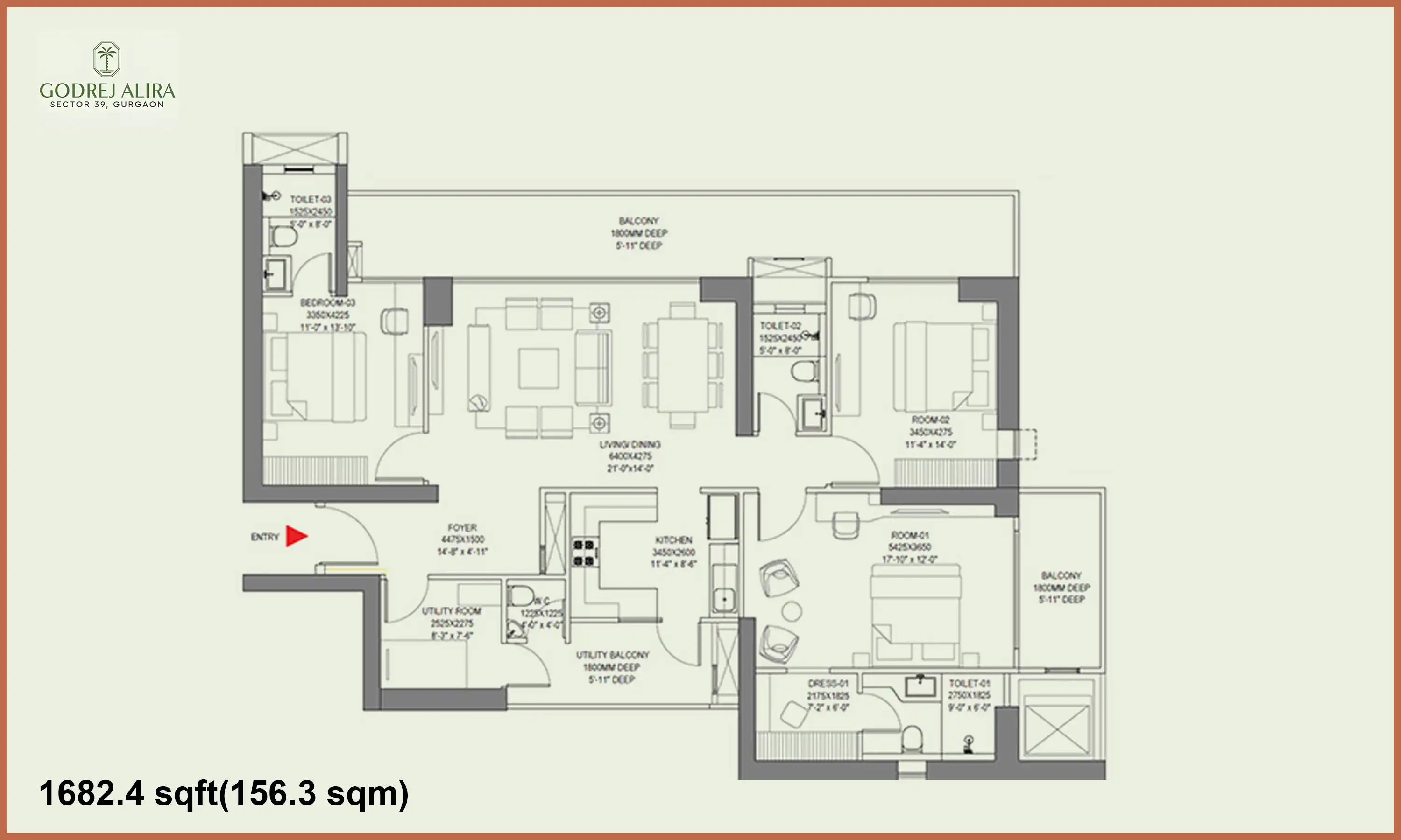 1683 Sqft
