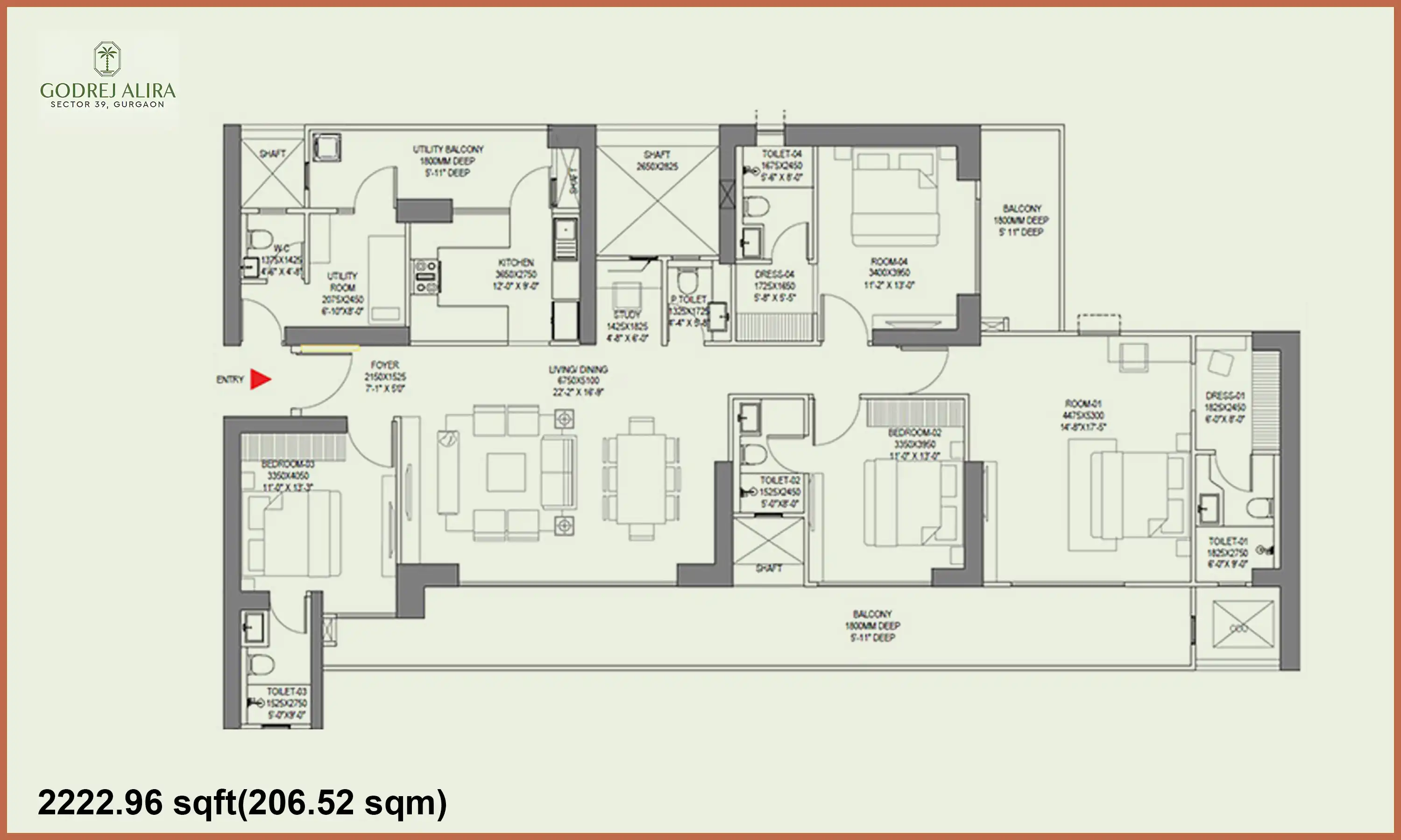 2223 Sqft