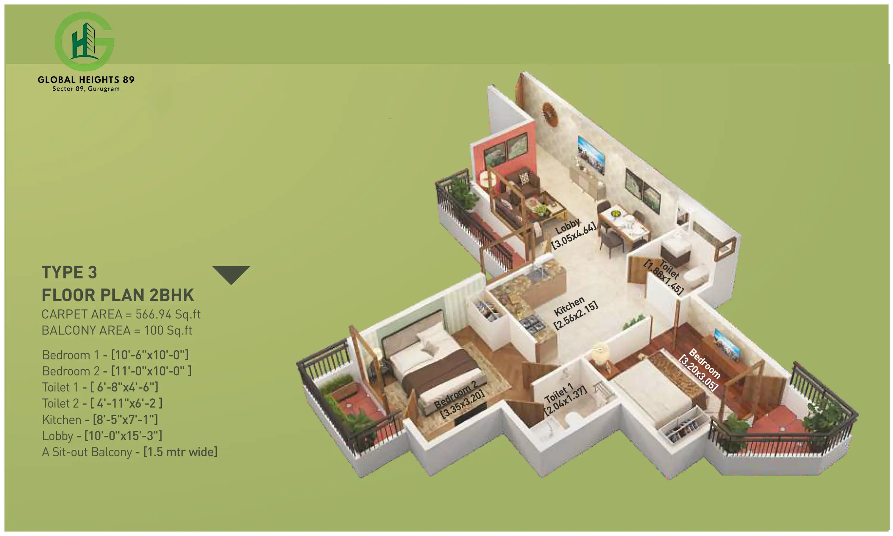 567 Sqft