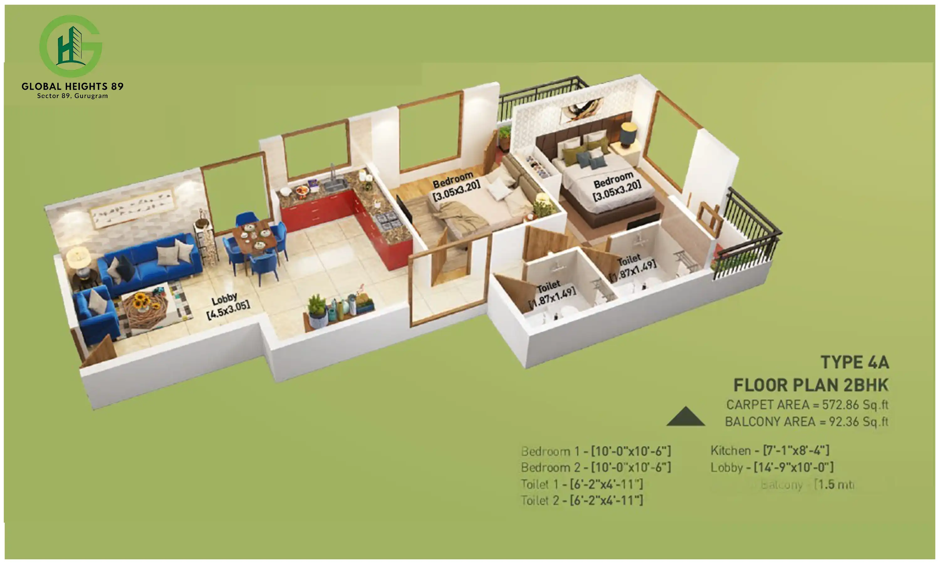 573 Sqft