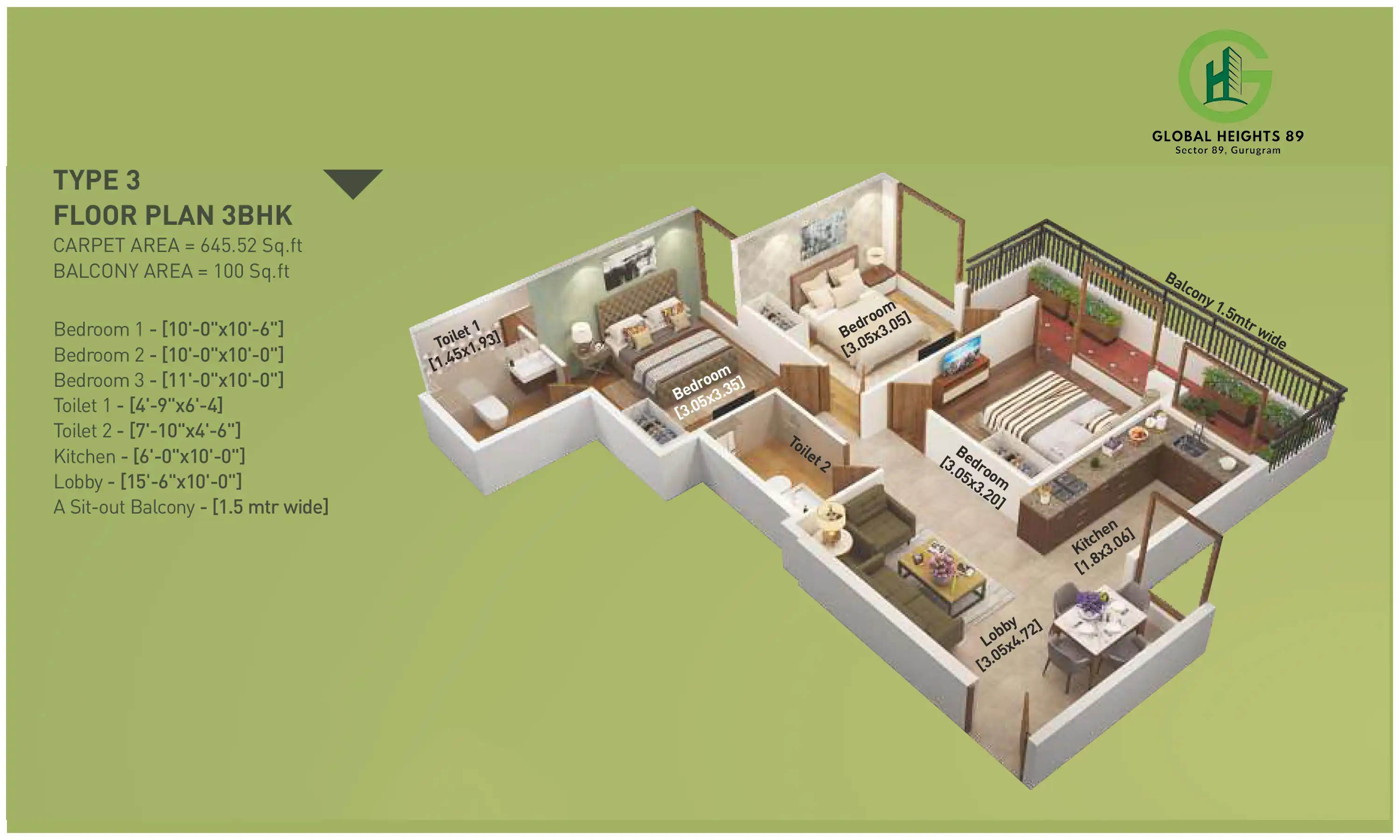 646 Sqft