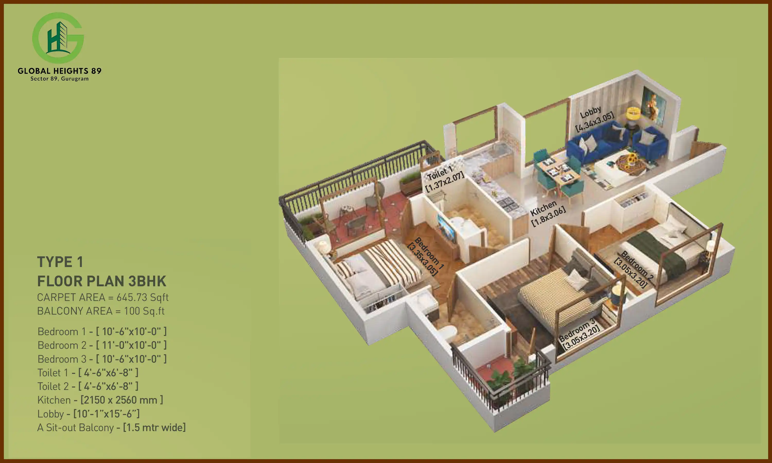 646 Sqft