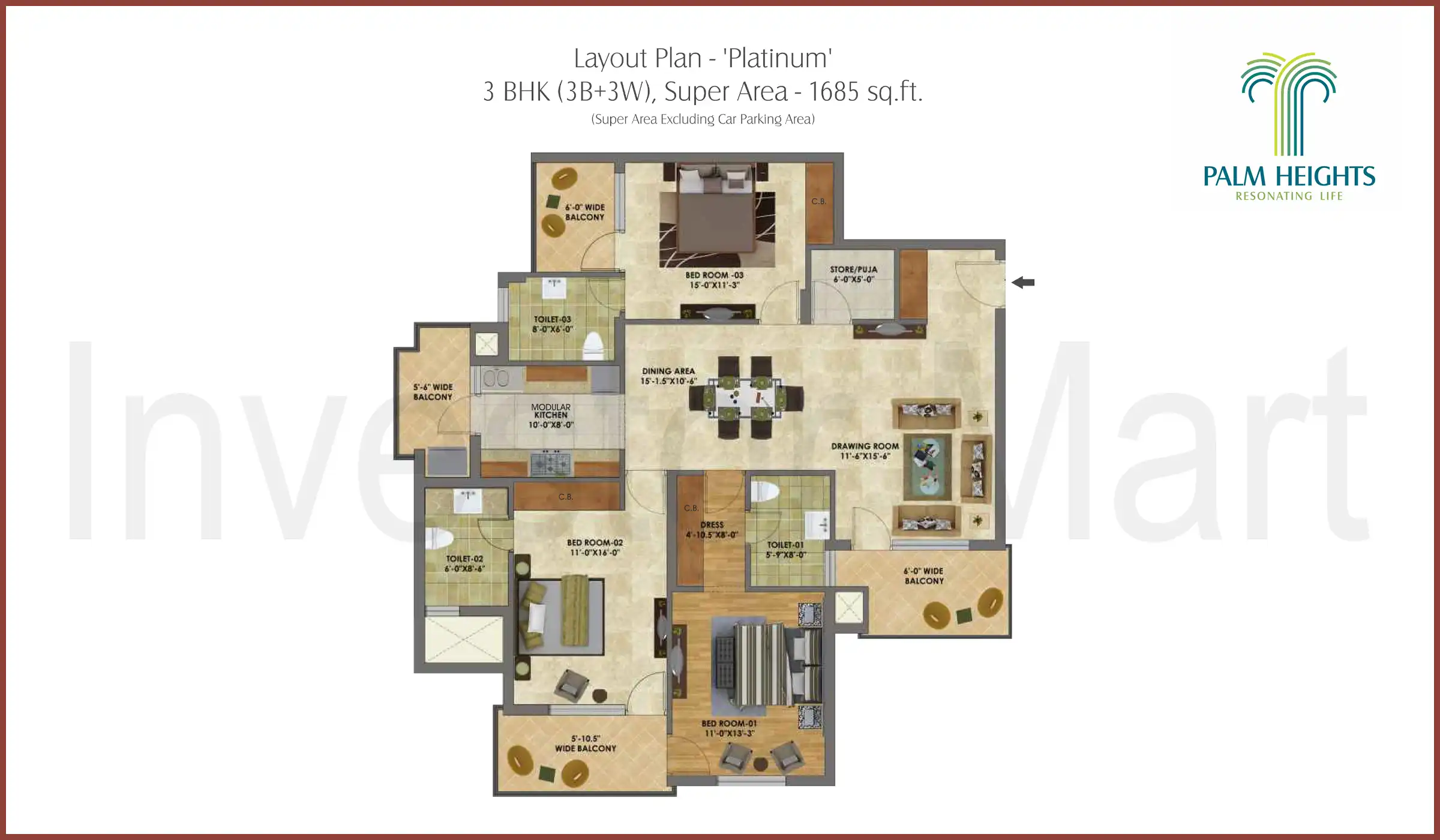 1685 Sqft
