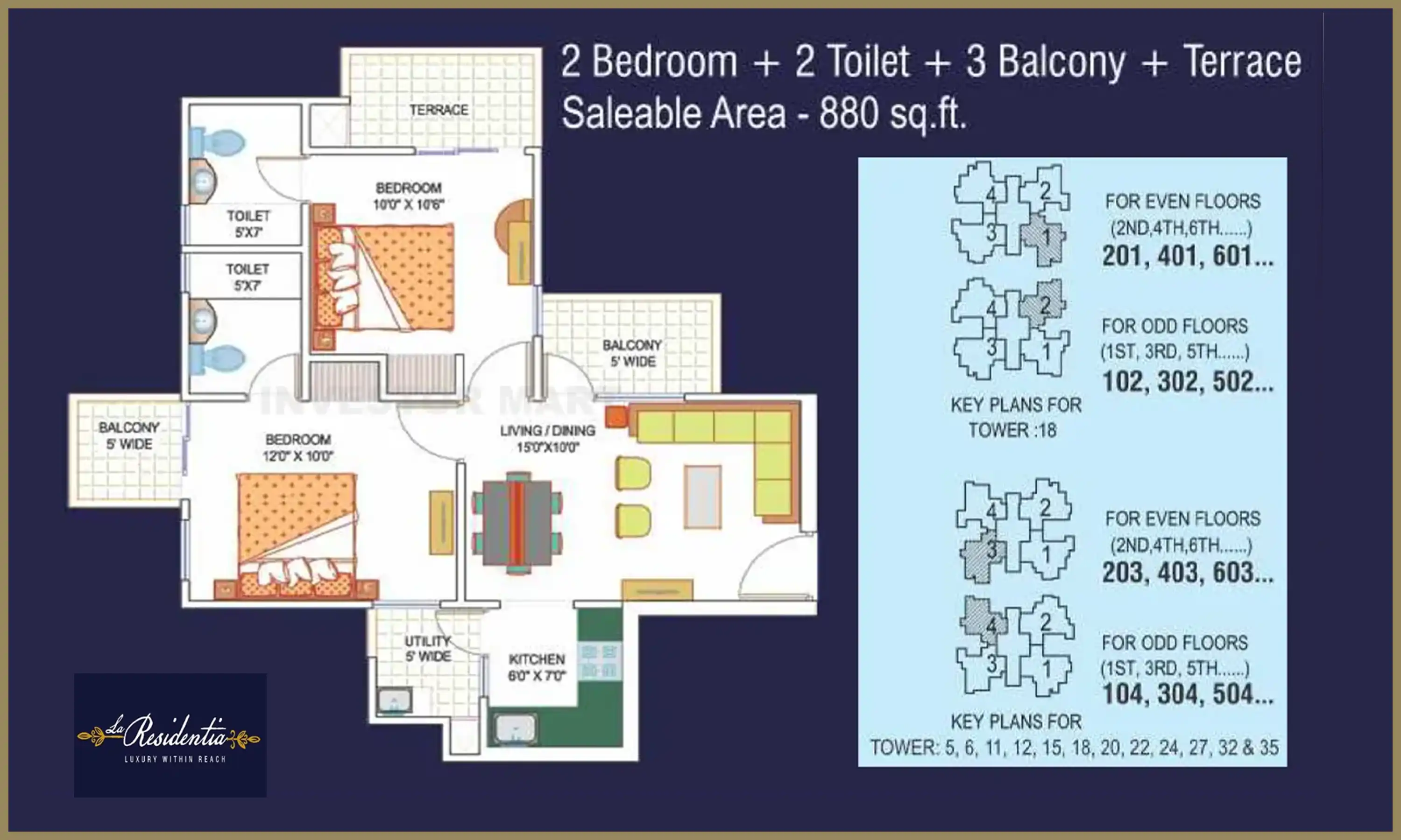880 Sqft