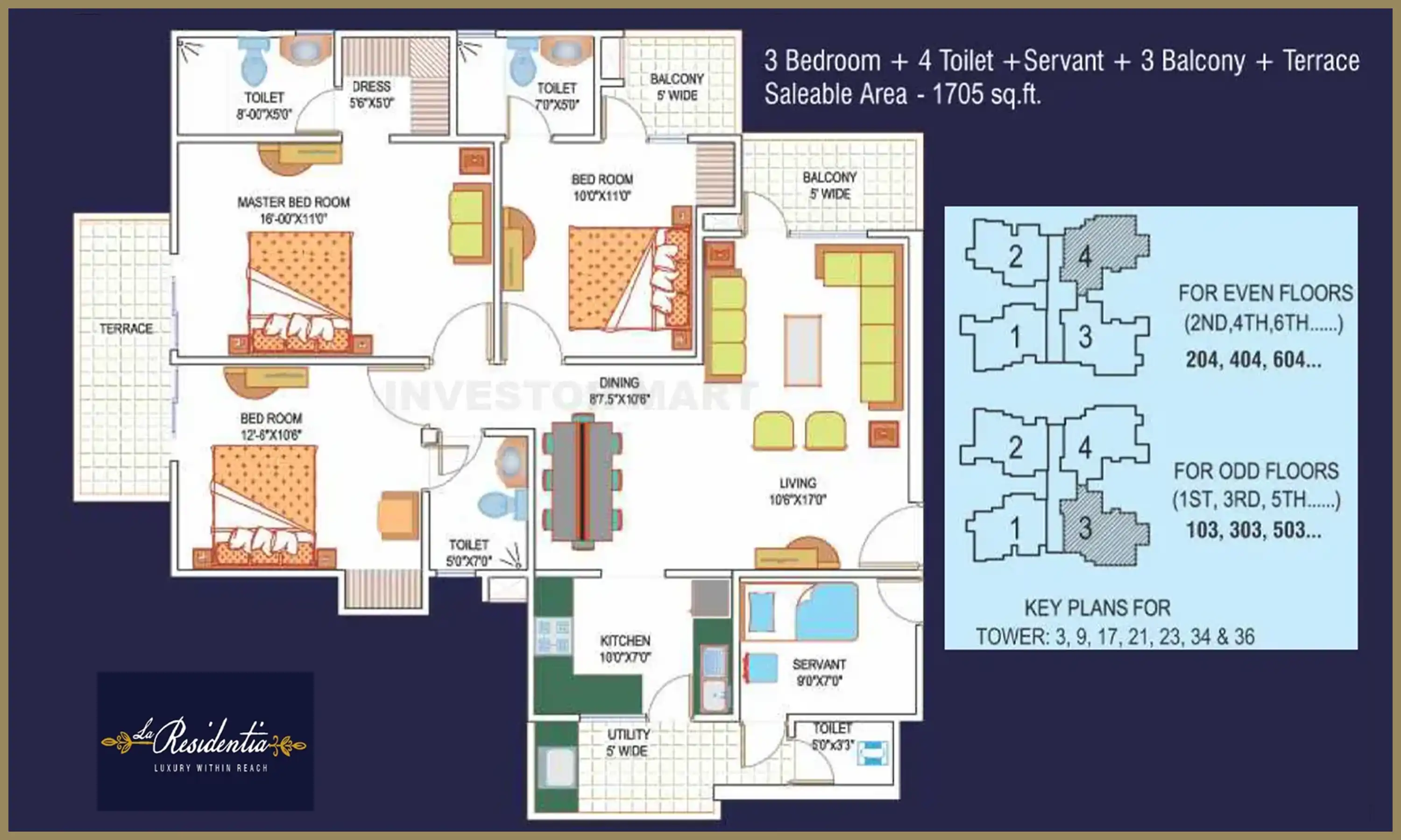 1705 Sqft