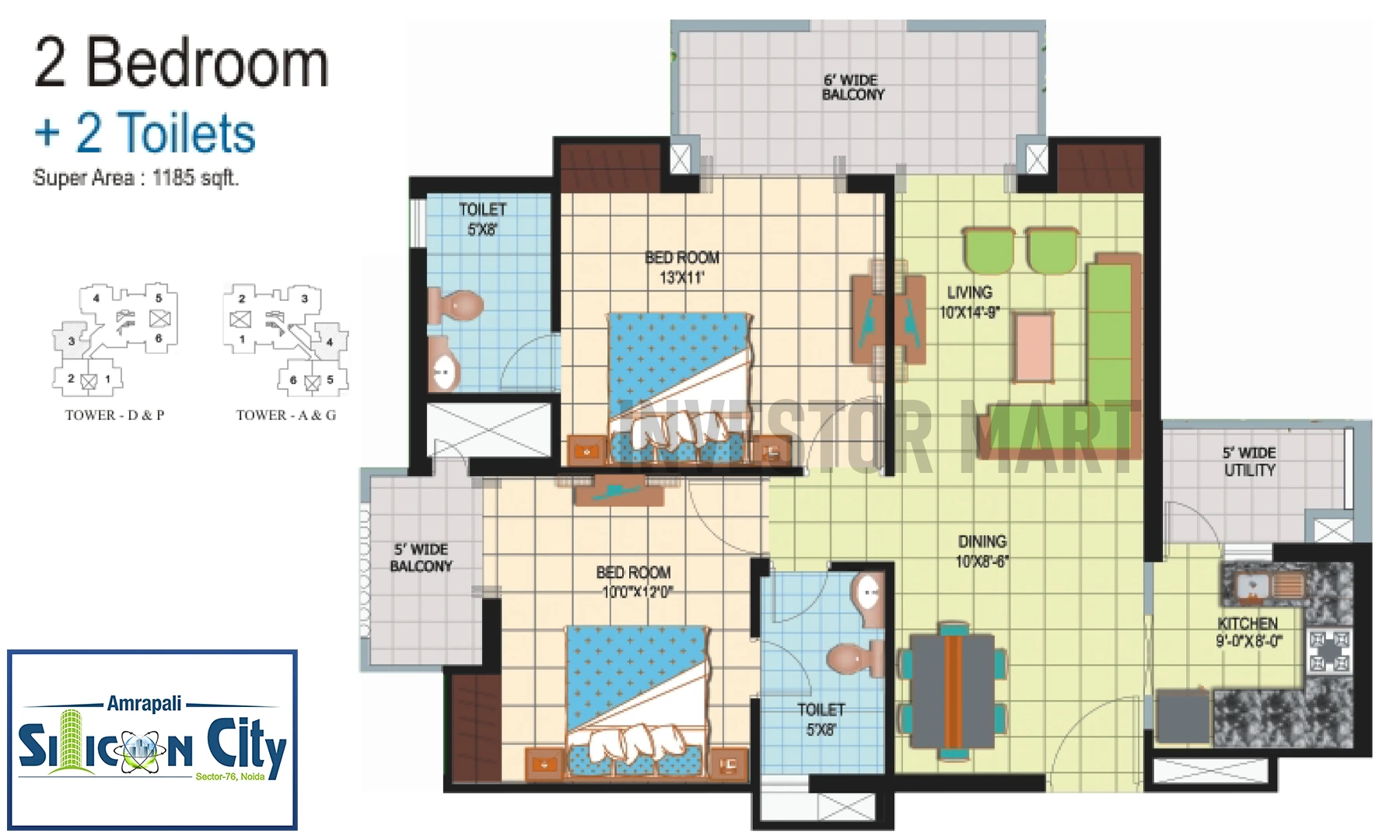 1185 Sqft