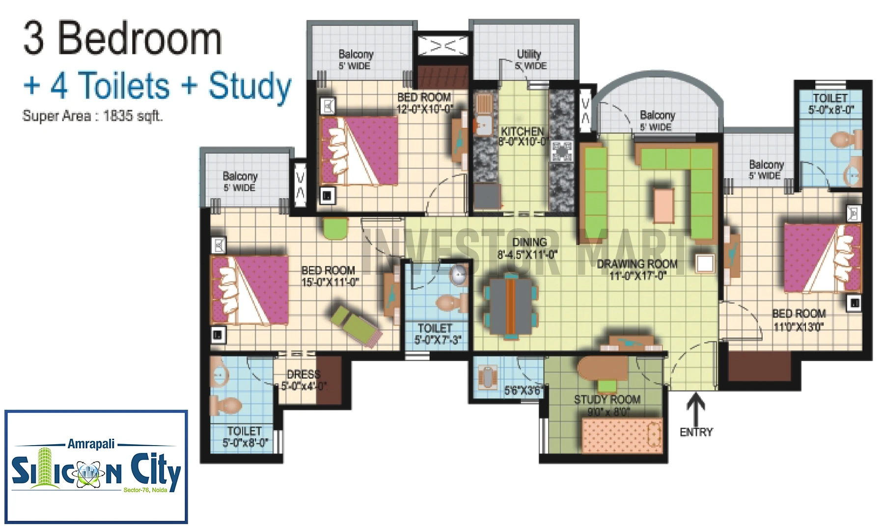 1835 Sqft