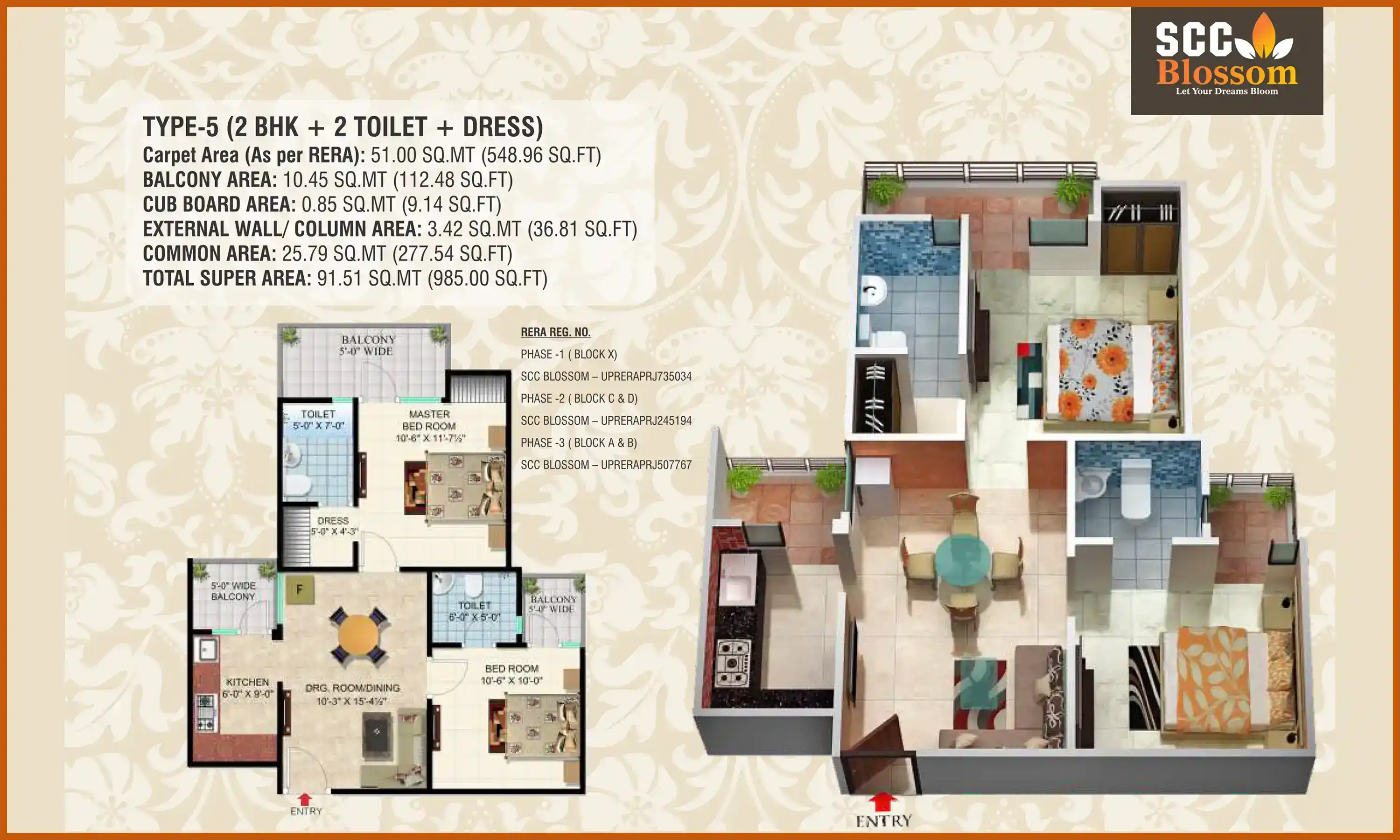 985 Sqft
