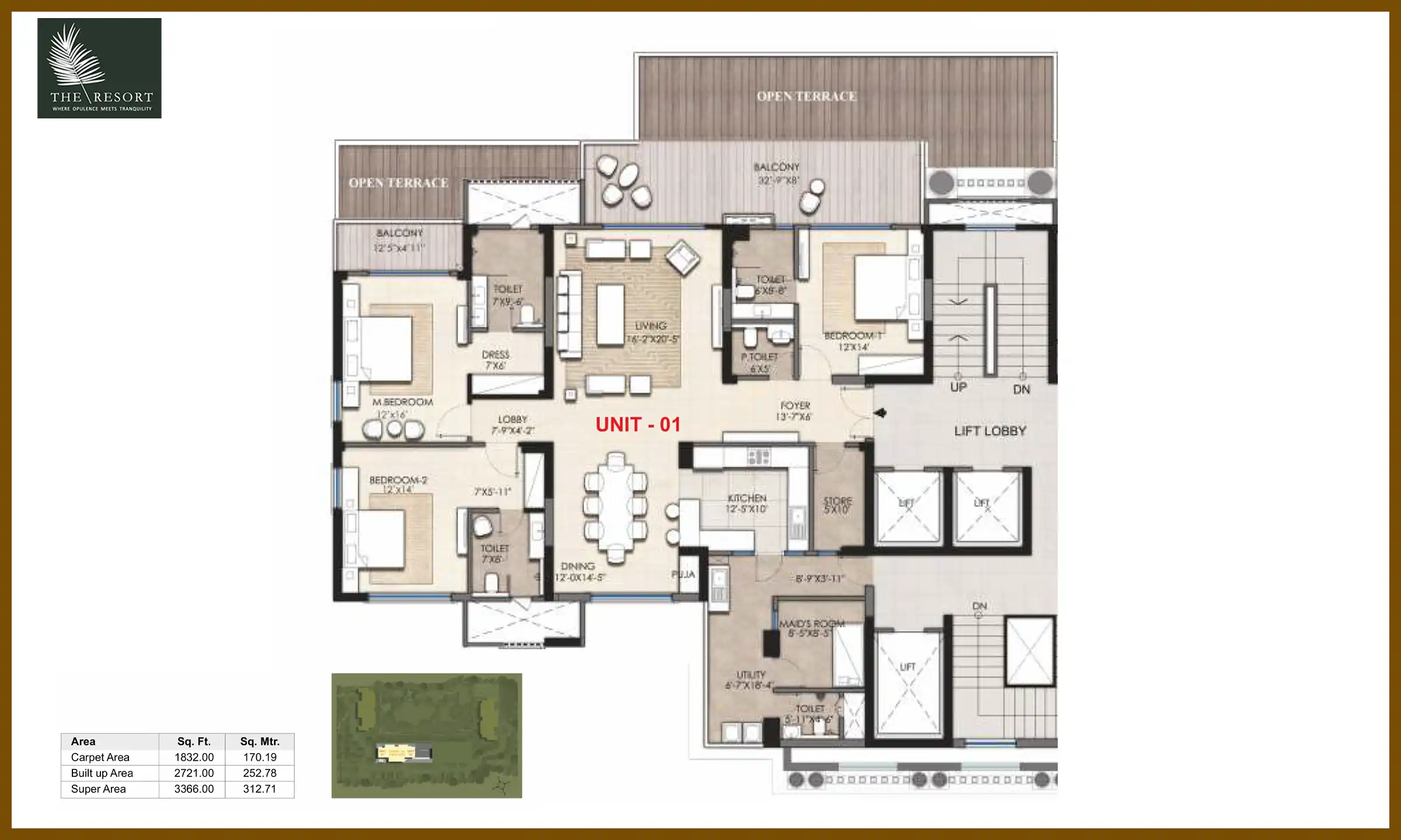 3366 Sqft