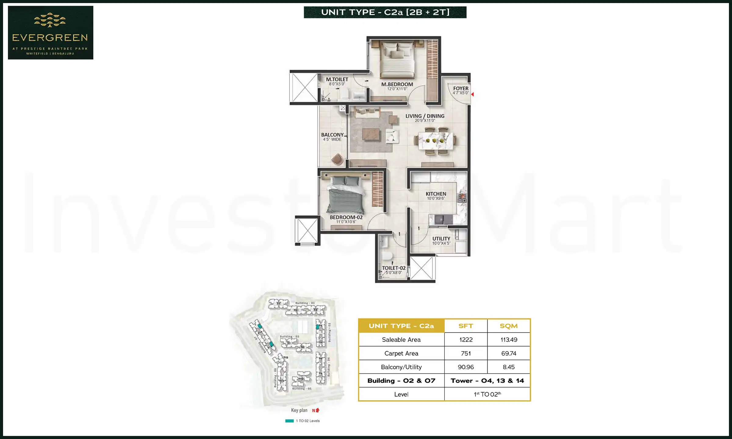 1222 Sqft