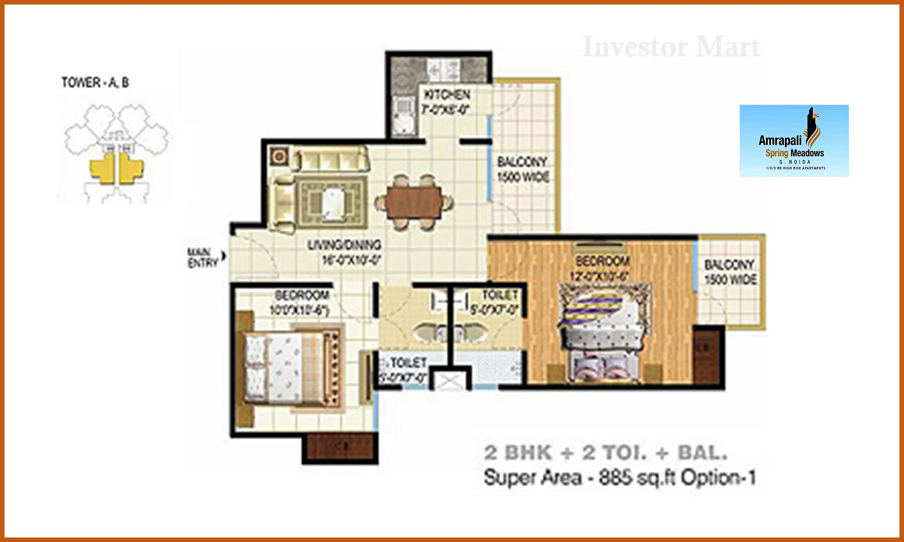 885 Sqft