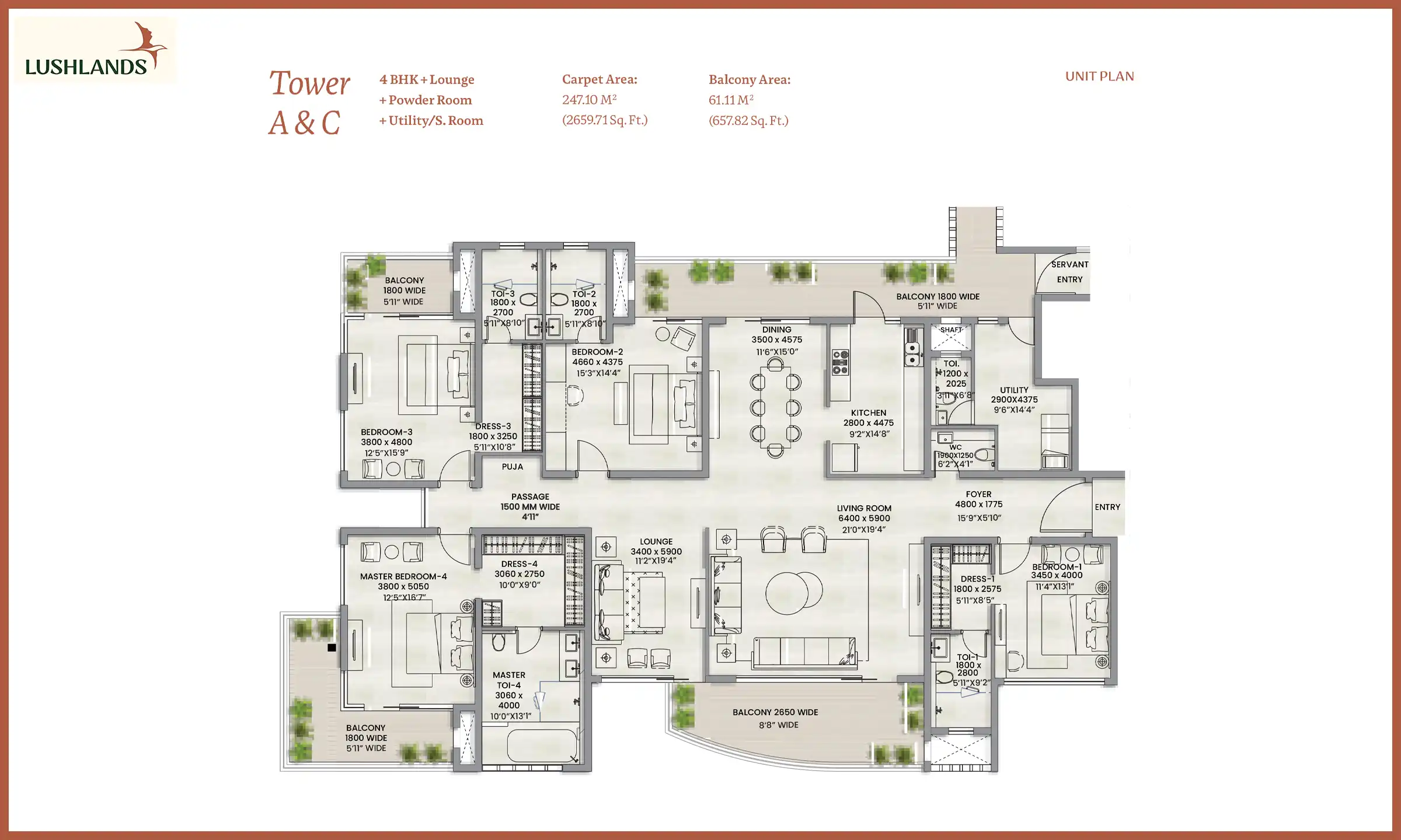 2660 Sqft