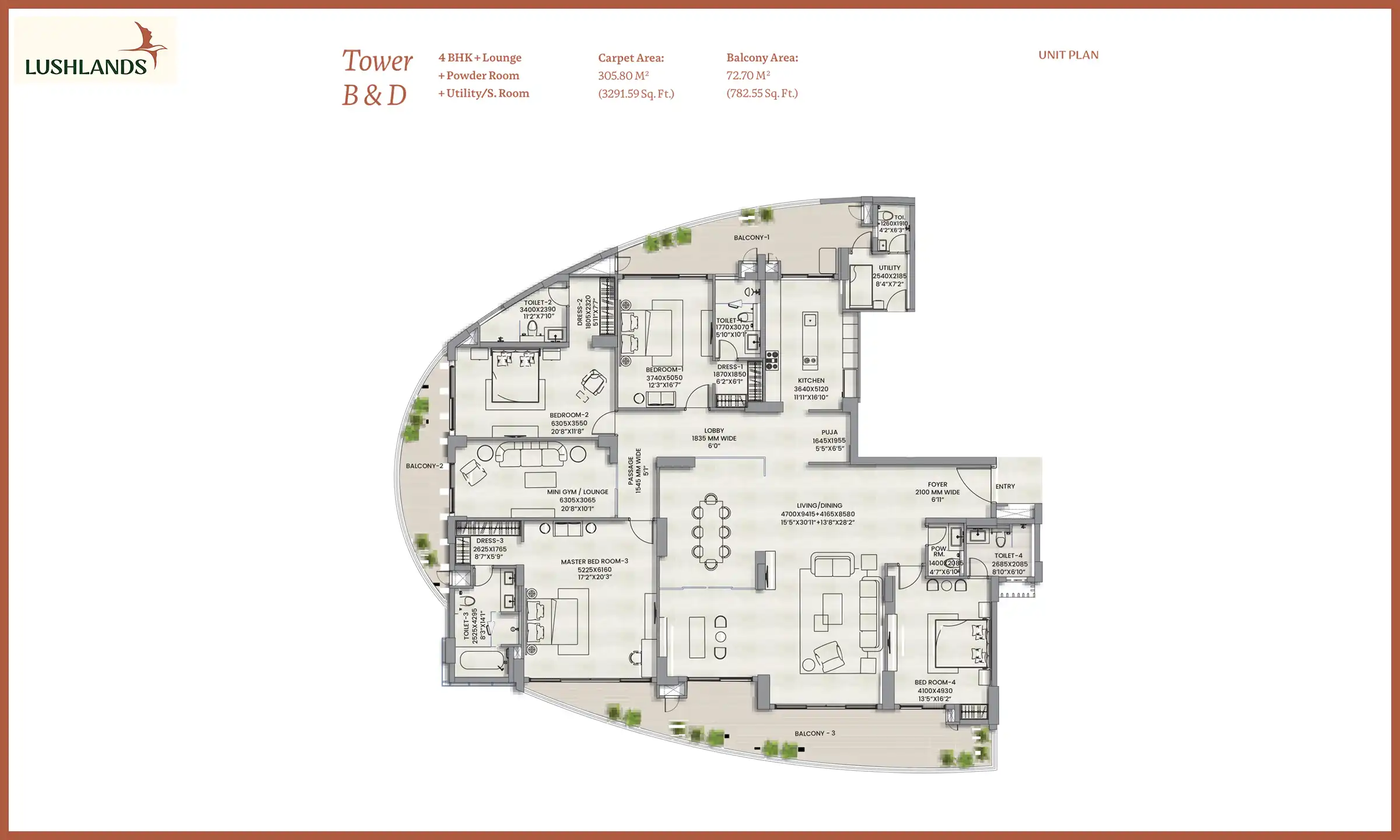 3292 Sqft