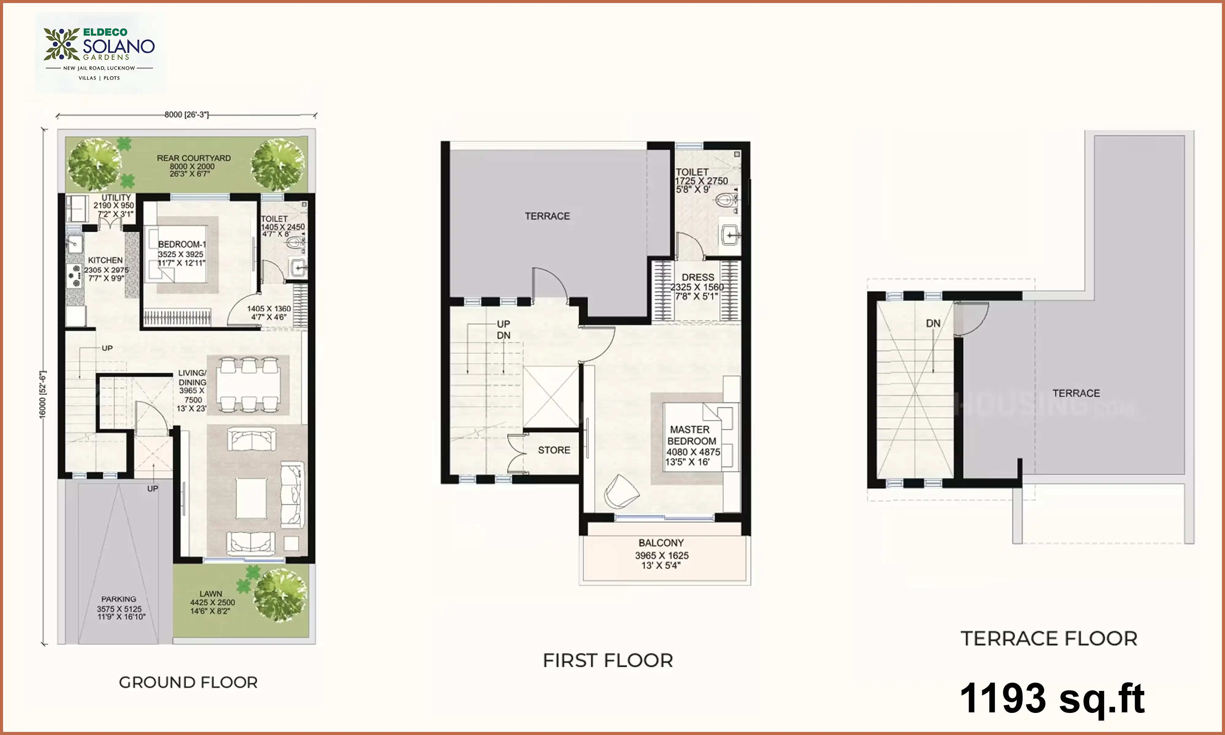 1193 Sqft