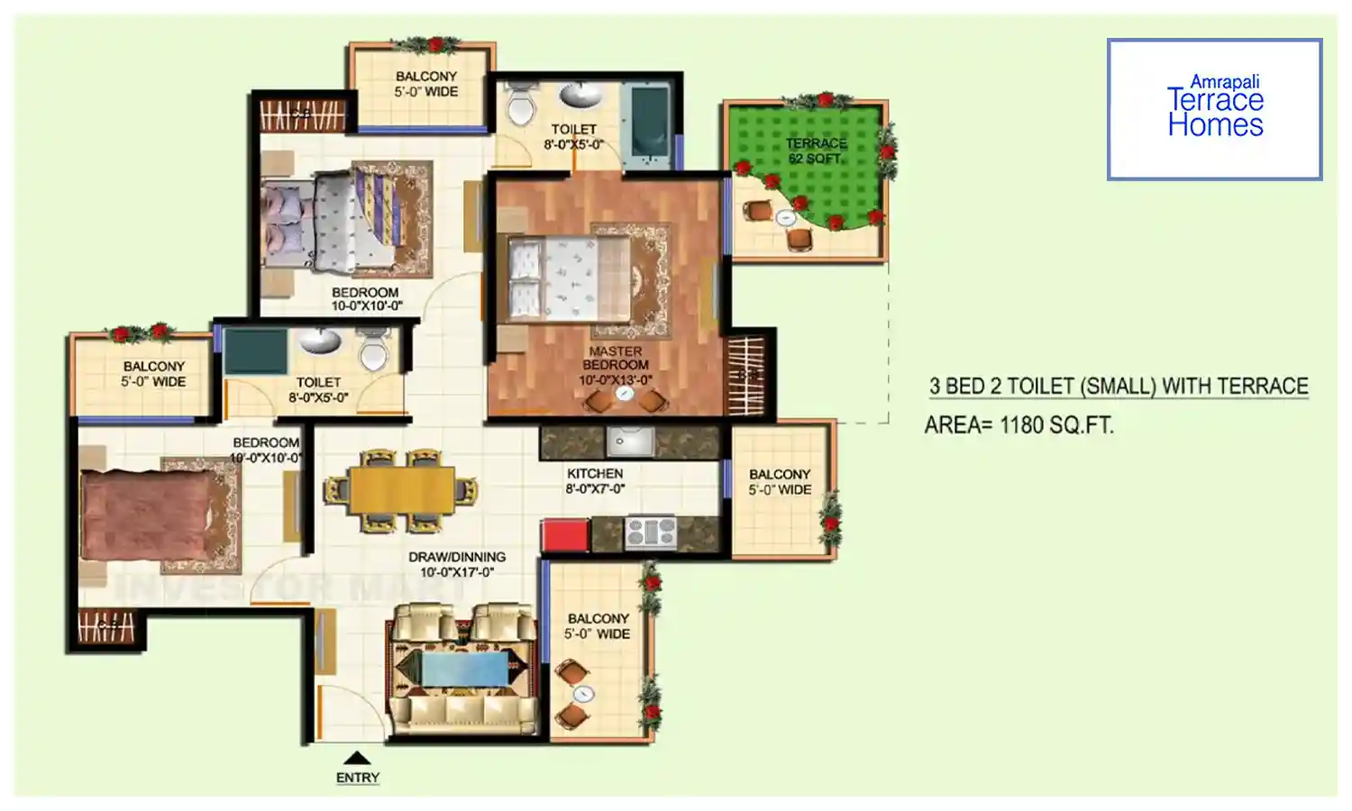 1180 Sqft