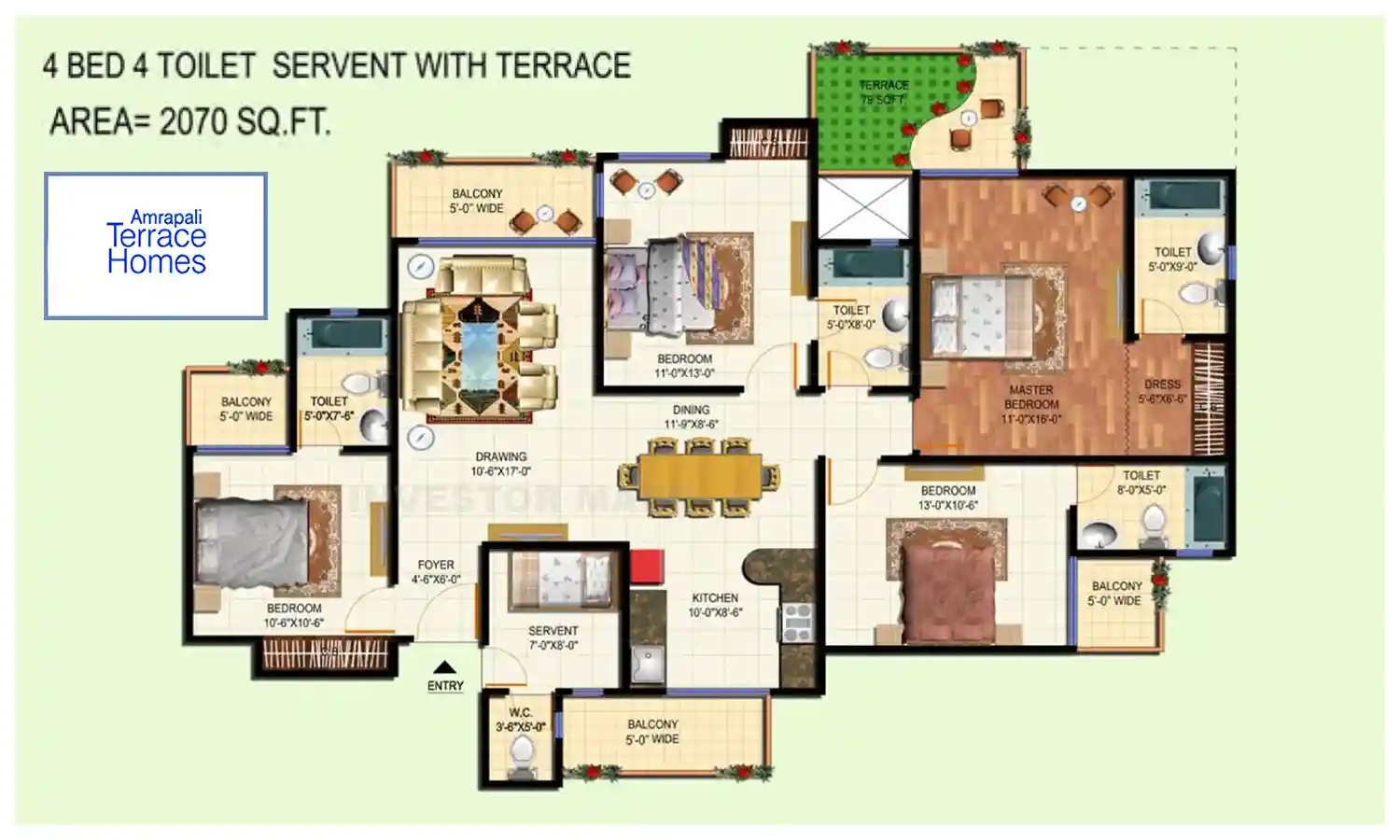 2070 Sqft