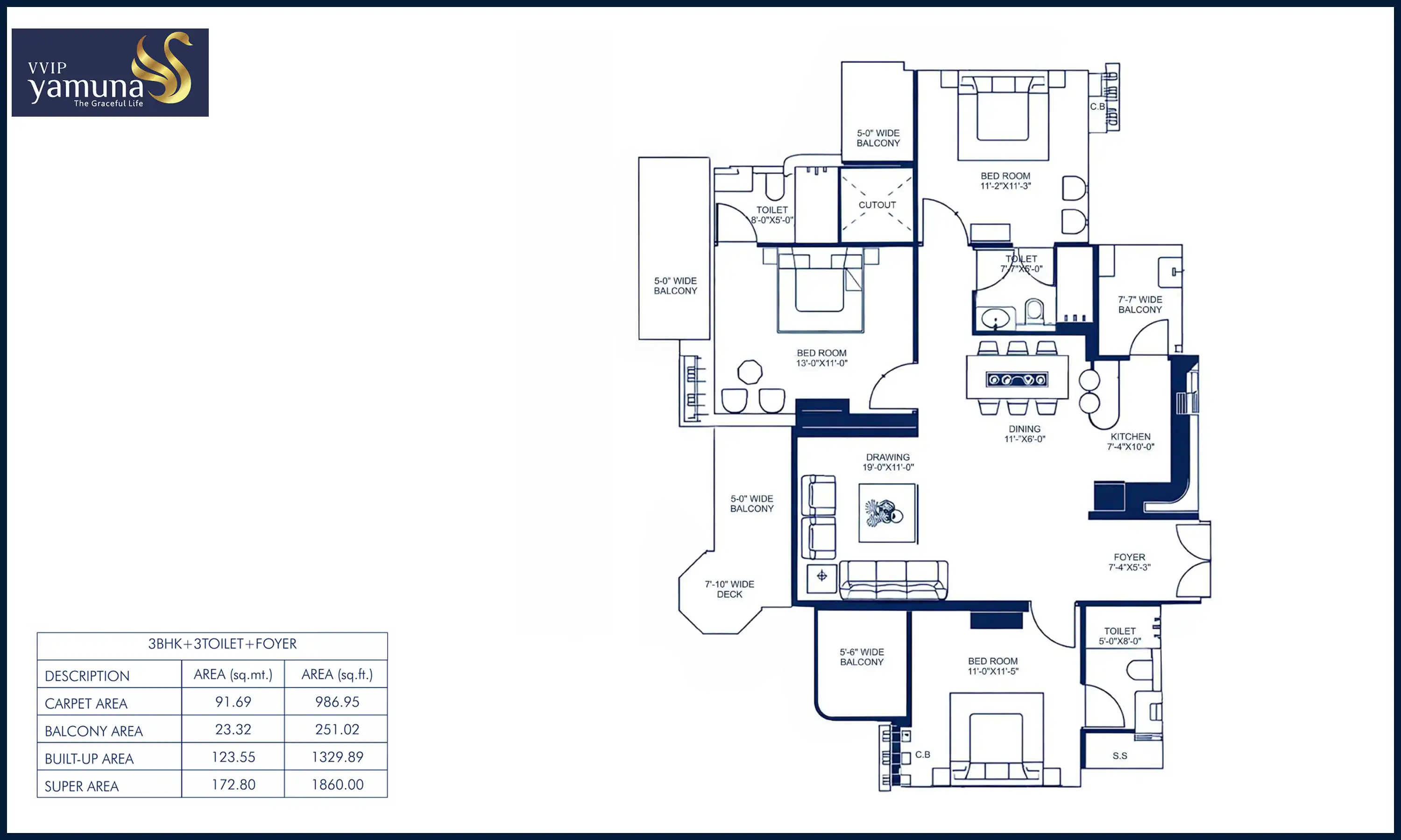 1860 Sqft