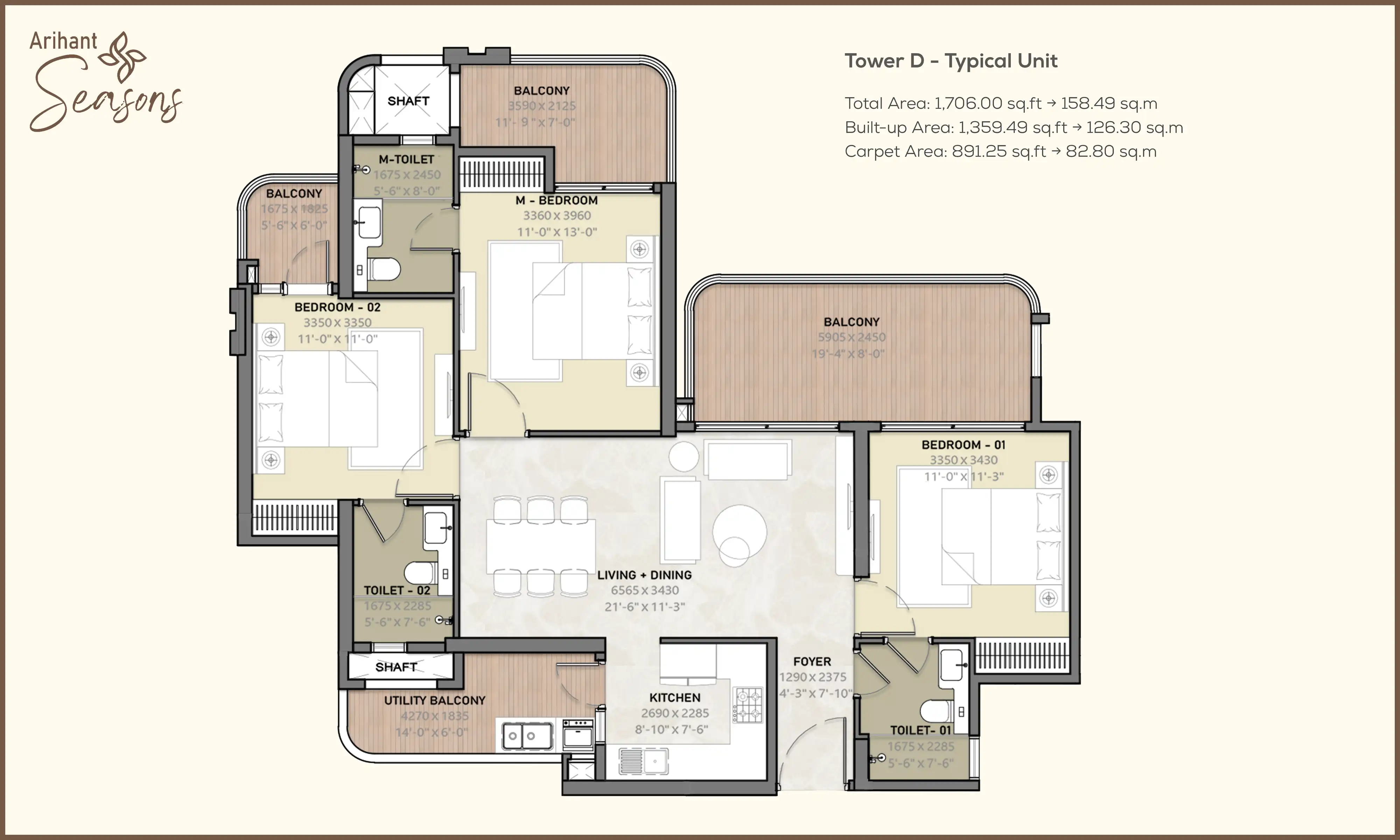 1706 Sqft