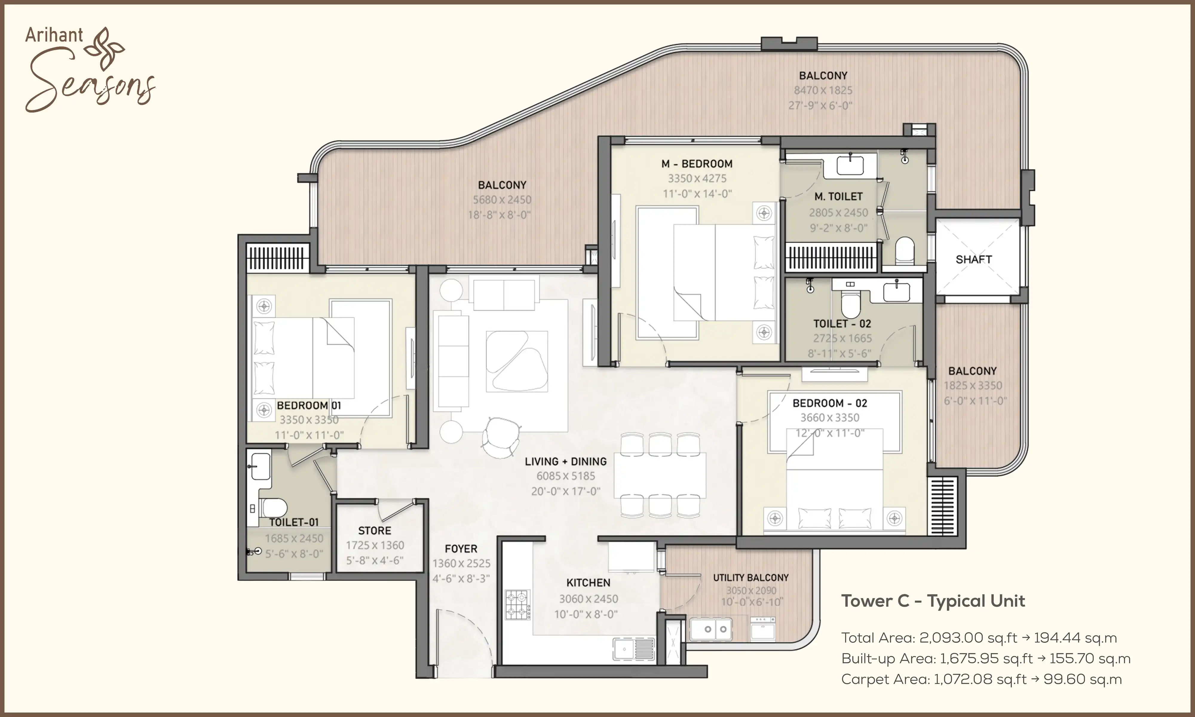 2093 Sqft