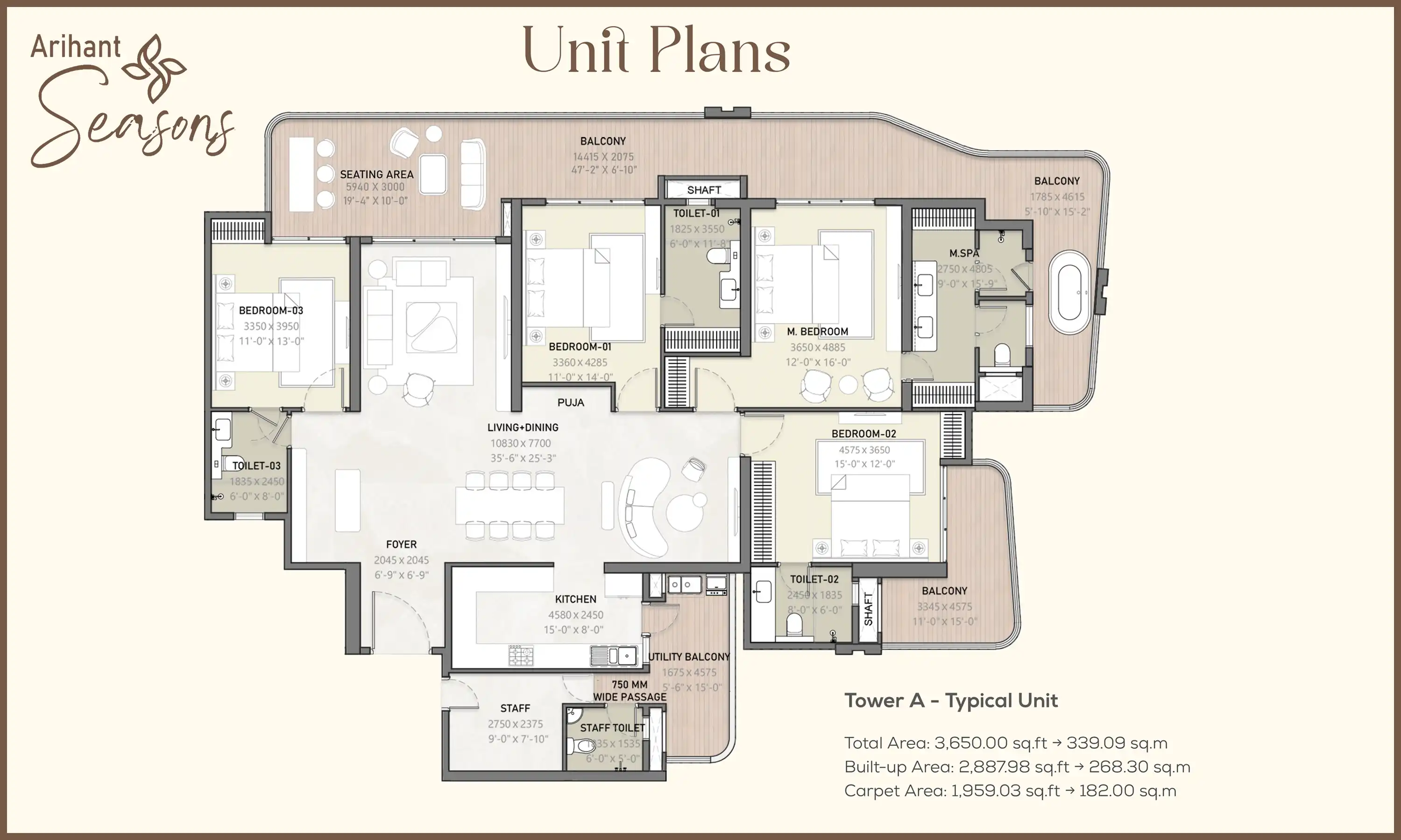 3650 Sqft