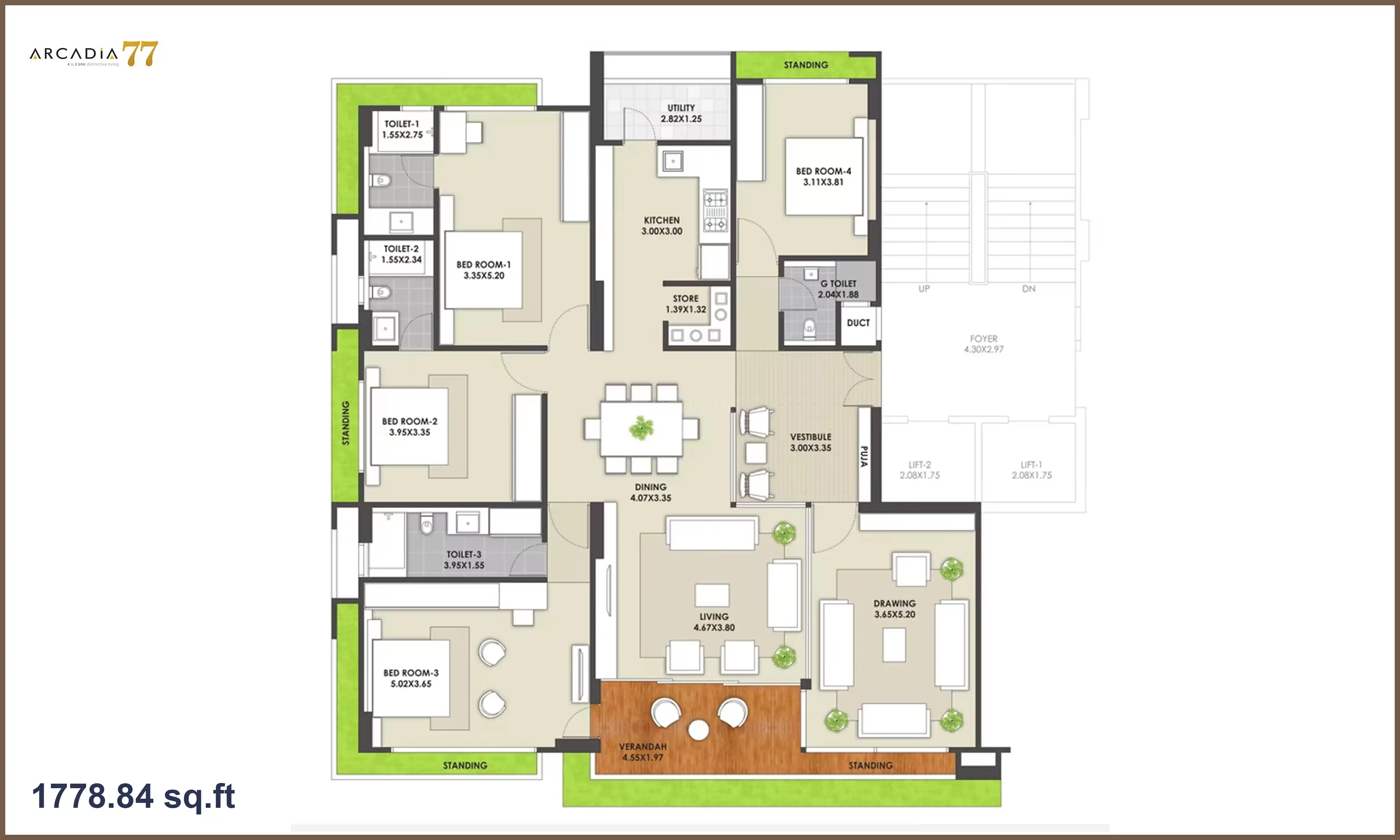 1779 Sqft