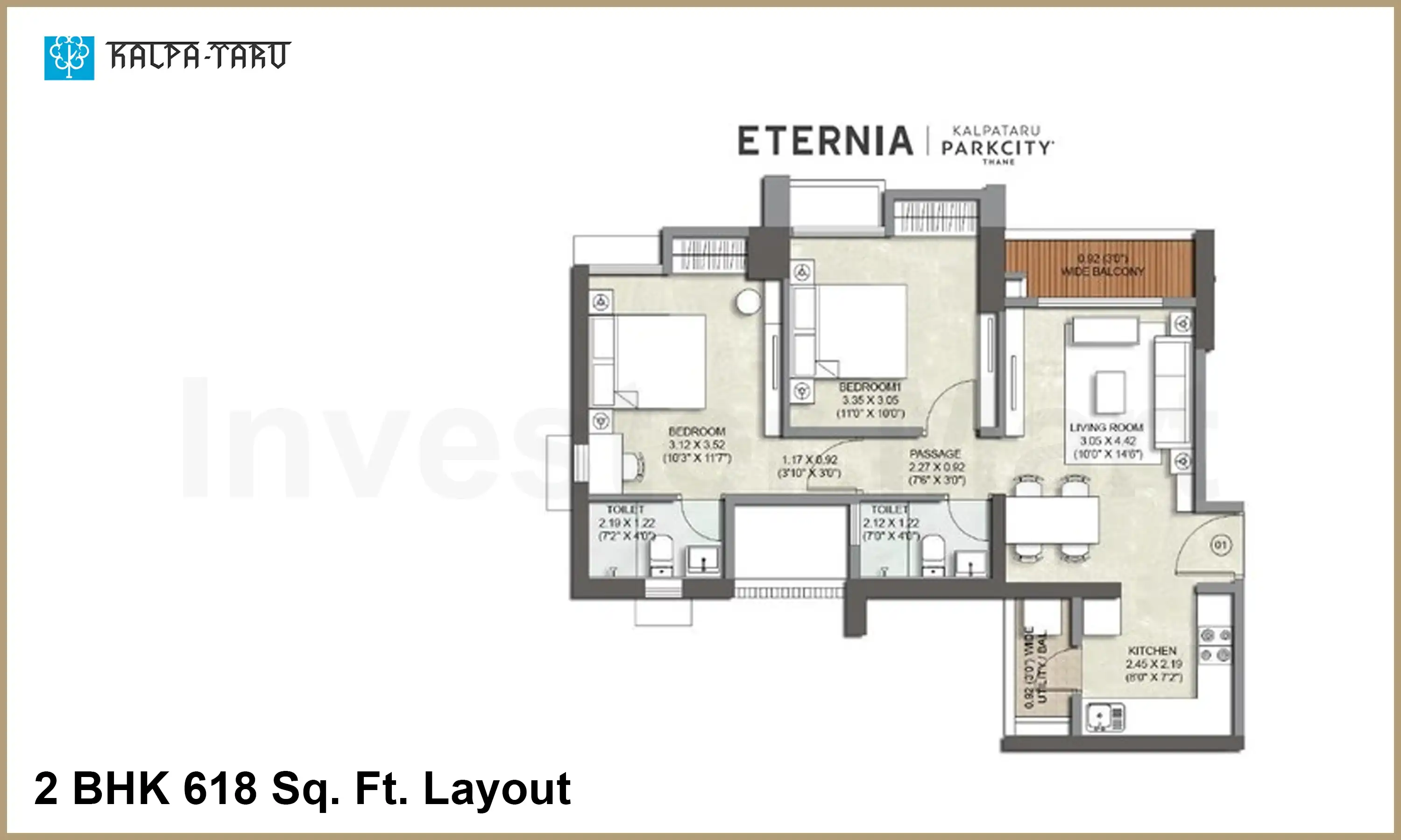 618 Sqft