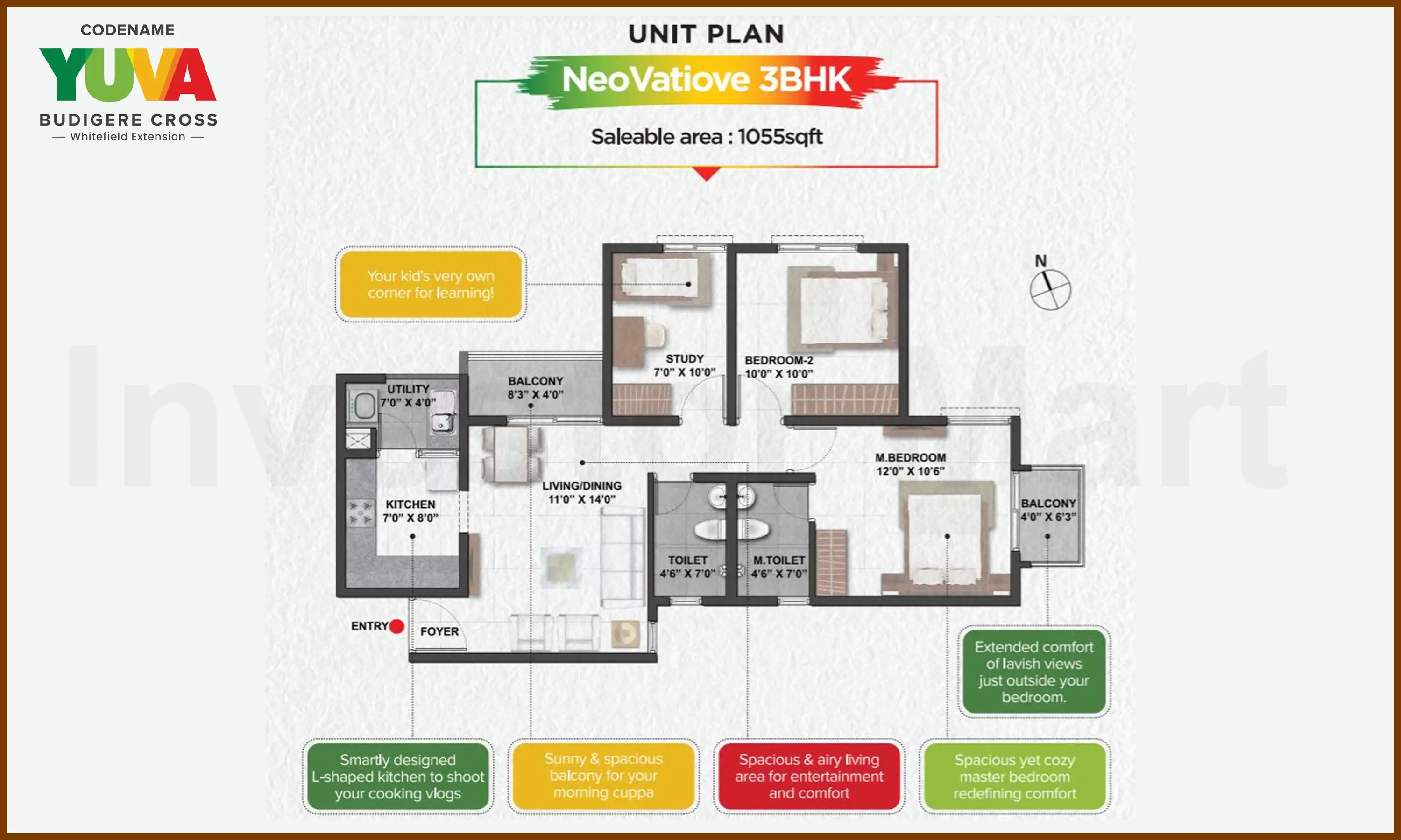 1055 Sqft