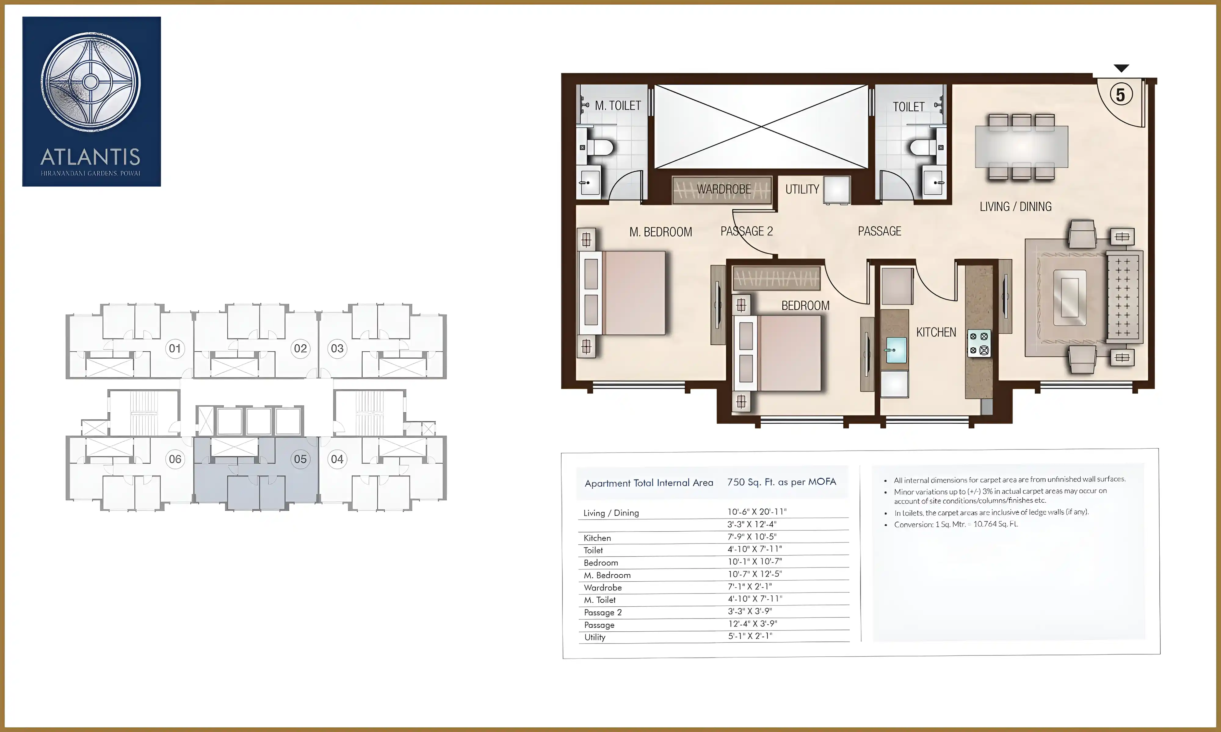 750 Sqft