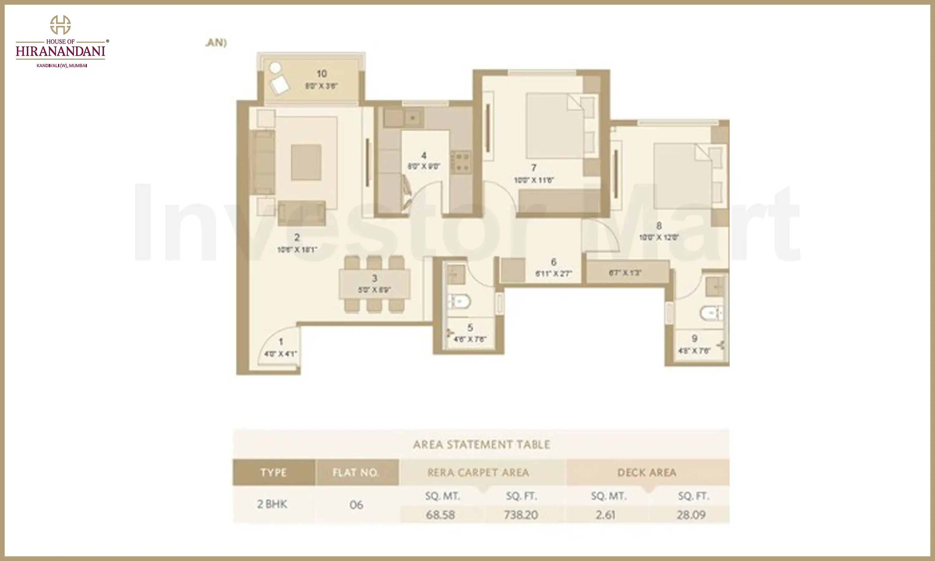 738 Sqft