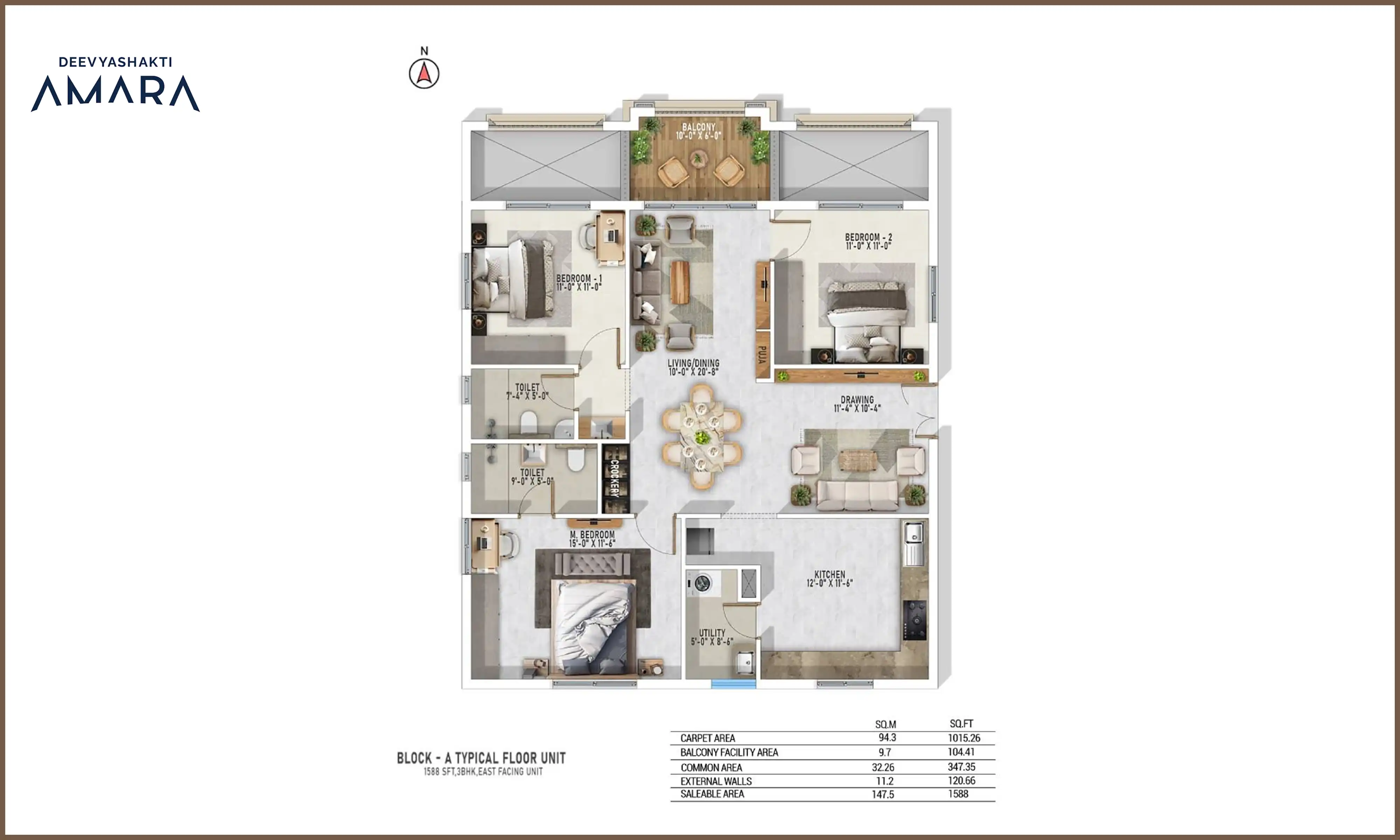 1588 Sqft